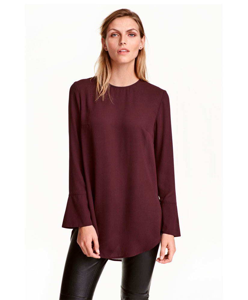 

Блуза H&M 13261 36 Бордовий