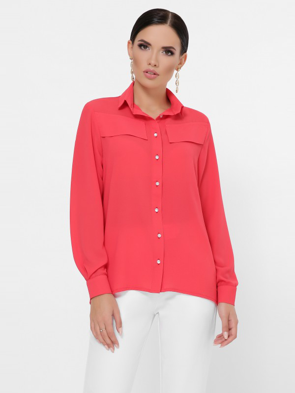 

Рубашка Fashion Up Rimma BZ-1789C 46 Коралловая