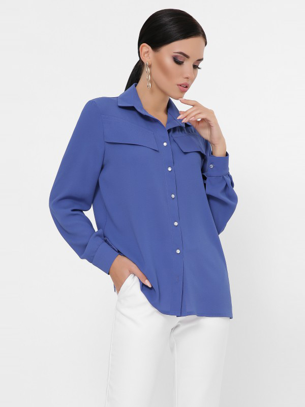 

Рубашка Fashion Up Rimma BZ-1789D 44 Синяя