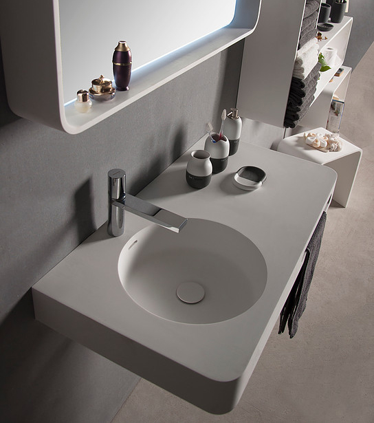 

Умывальник Volle Solid Surface 75x48 см (13-40-742) матовый белый камень