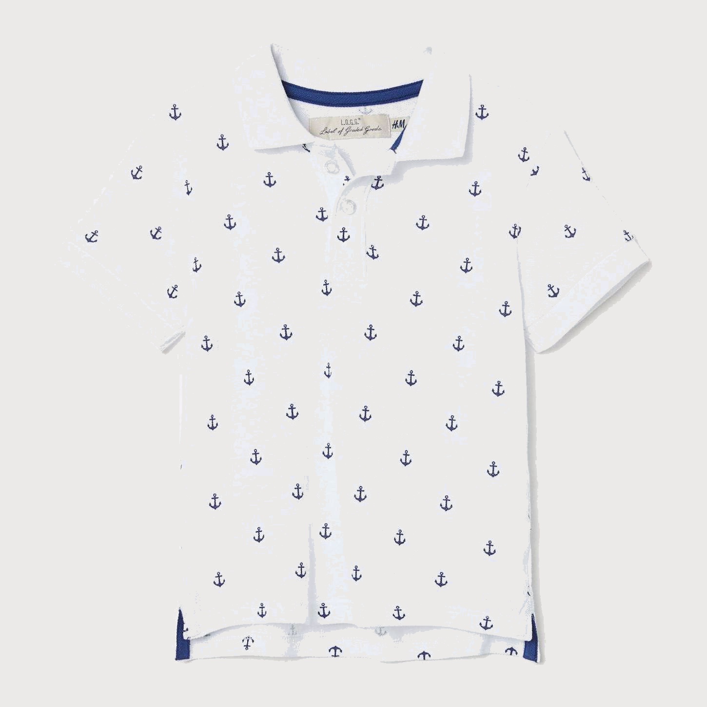 

Поло H&M 7914991-AAXY 122-128 см Белое в узоры
