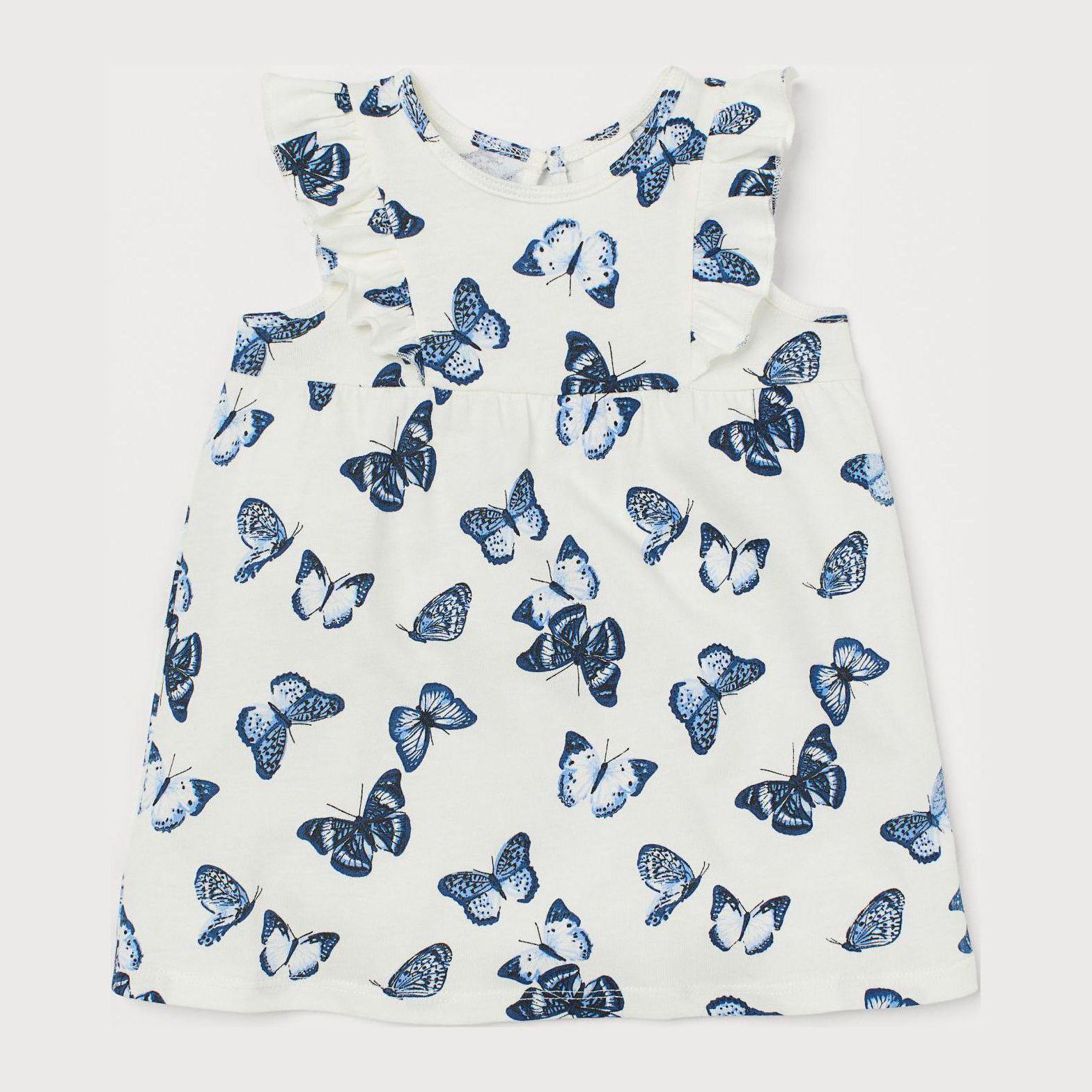 

Сарафан H&M 7523160-ACSA 68 см Белый в синие узоры