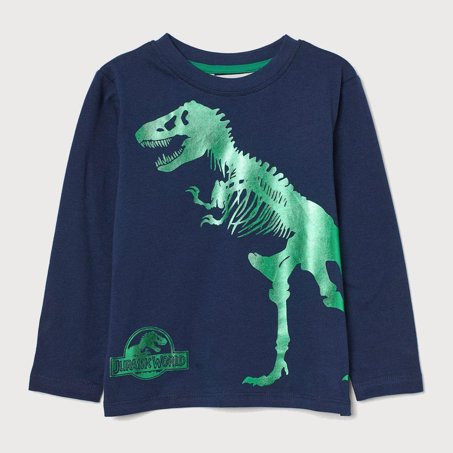 

Футболка с длинными рукавами H&M 7476481-ACSJ 110-116 см Темно-синяя с принтом (DD3000002458912)