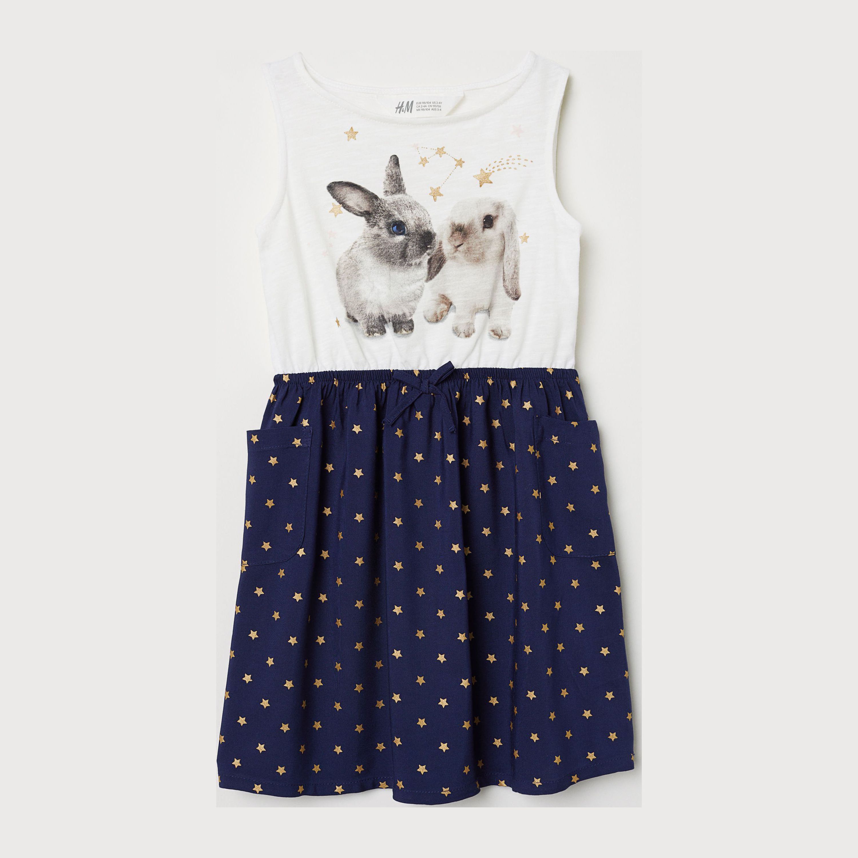 

Сарафан H&M 6467978-ABAL 134-140 см Белый/Синий в узоры