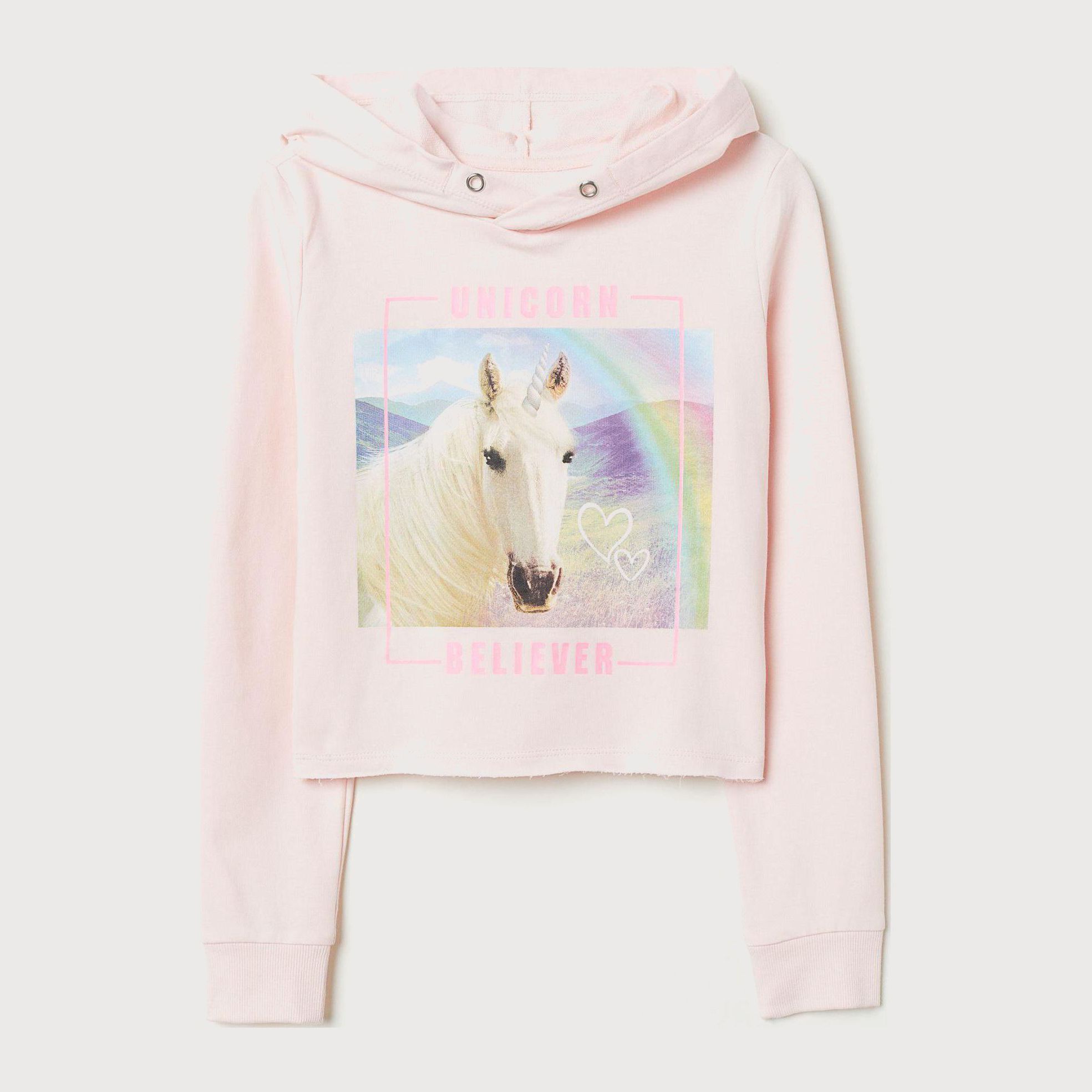 

Худи H&M 6264458-ACJU 146-152 см Бледно-розовое с рисунком