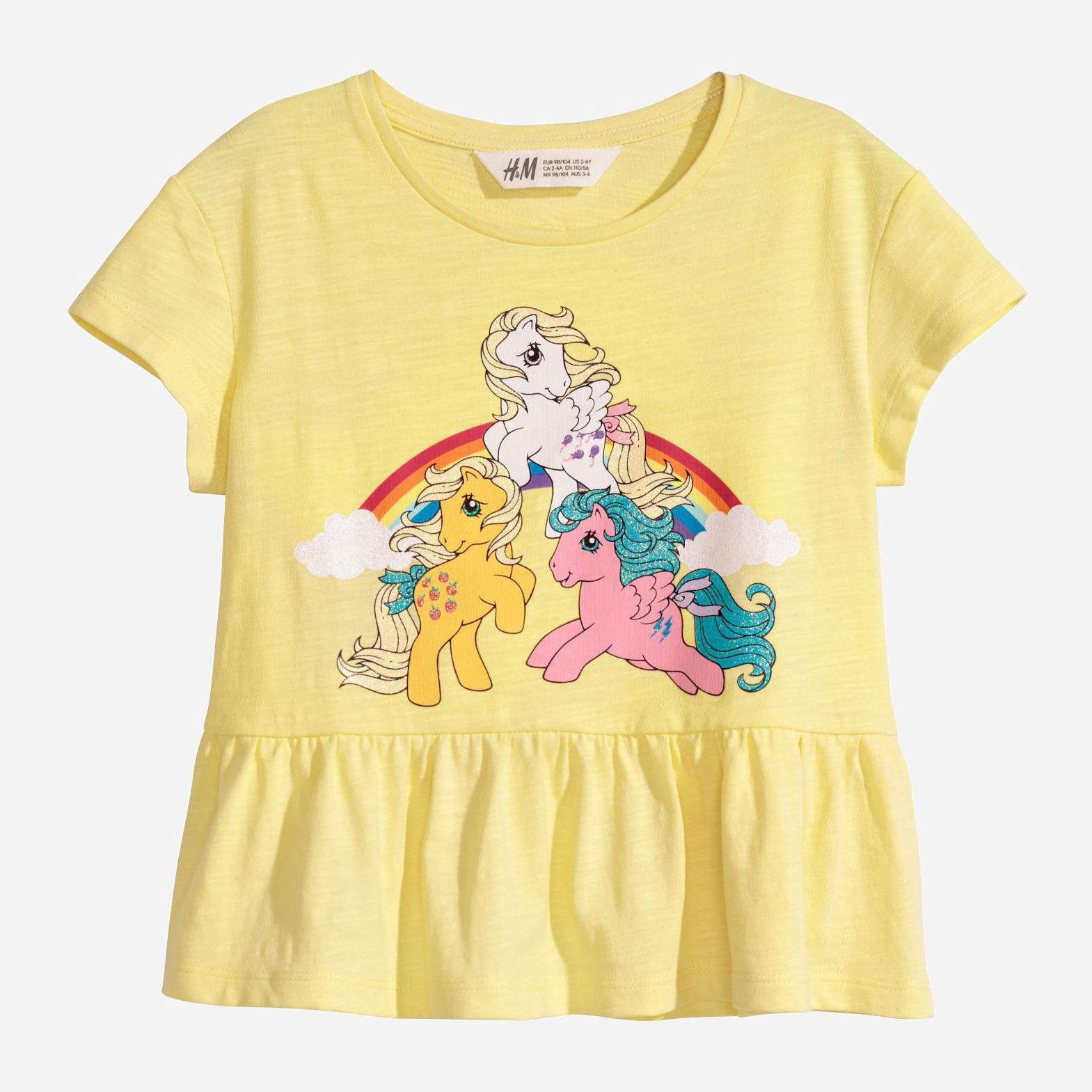 

Футболка H&M 5979077-AARO 110-116 см Желтая с принтом