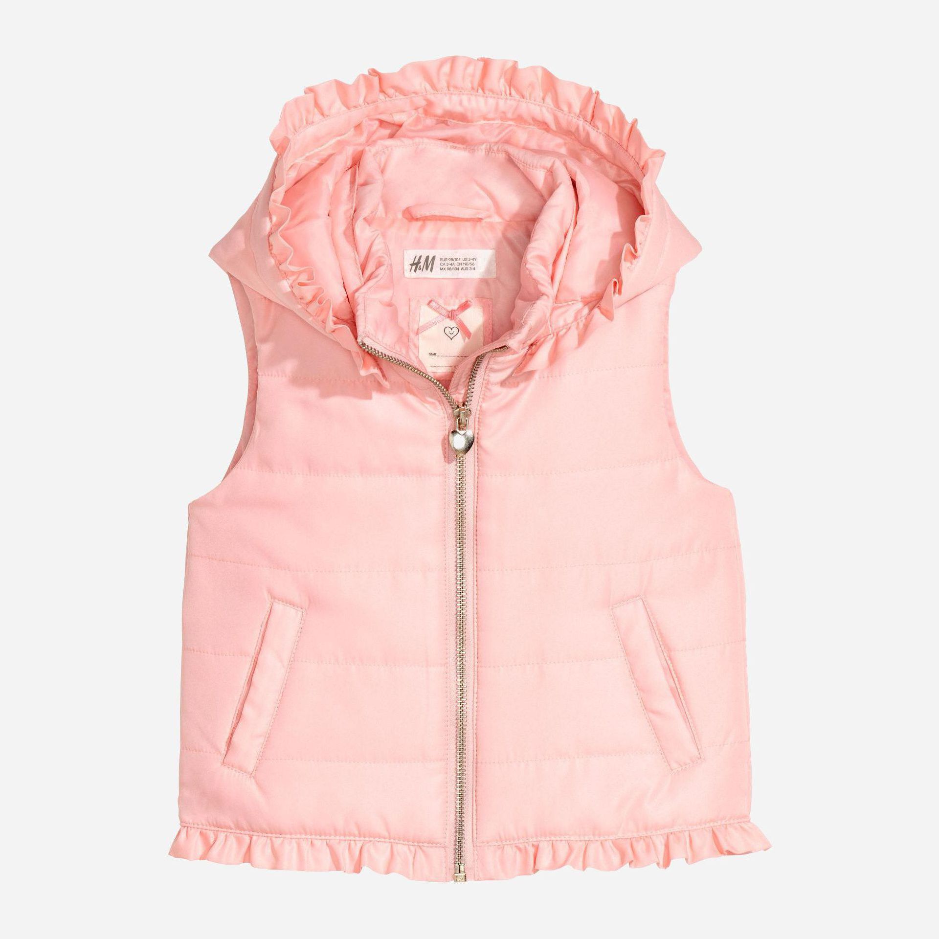 

Демисезонный жилет H&M 5906917-ACWV 98-104 см Светло-розовый (DD3000001586302)