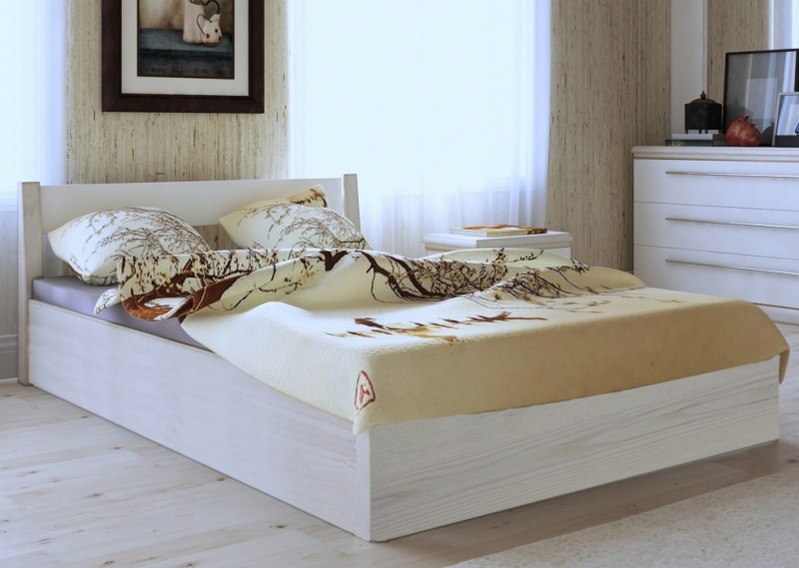 

Кровать ARTmebli Фаворит с П/М 140х200 Б100 белоснежный
