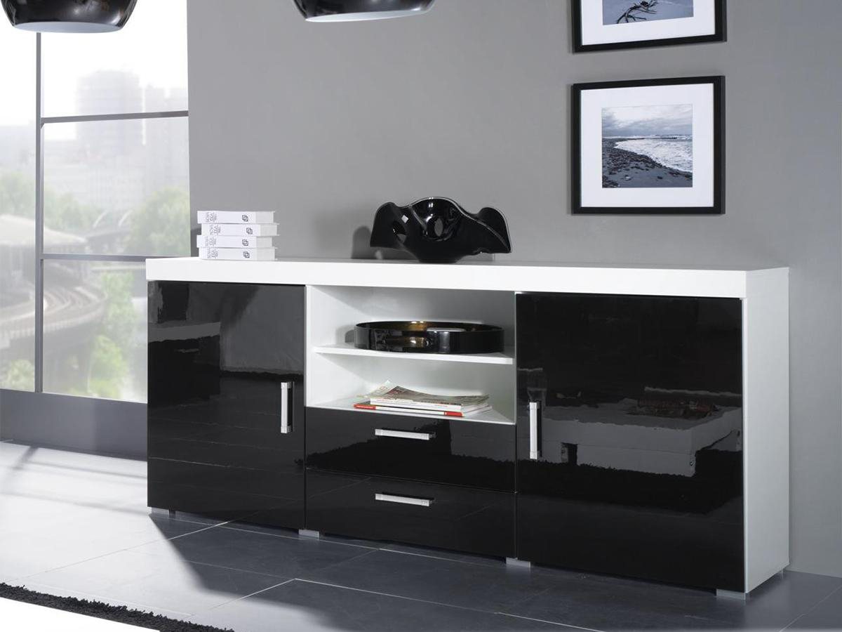 

Комод Samba reg. 5 Cama Белый матовый + Черный глянец