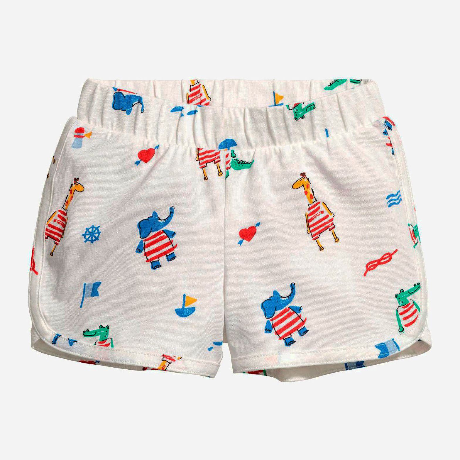 

Шорты H&M 5260685-AAXY 92 см Белые в узоры