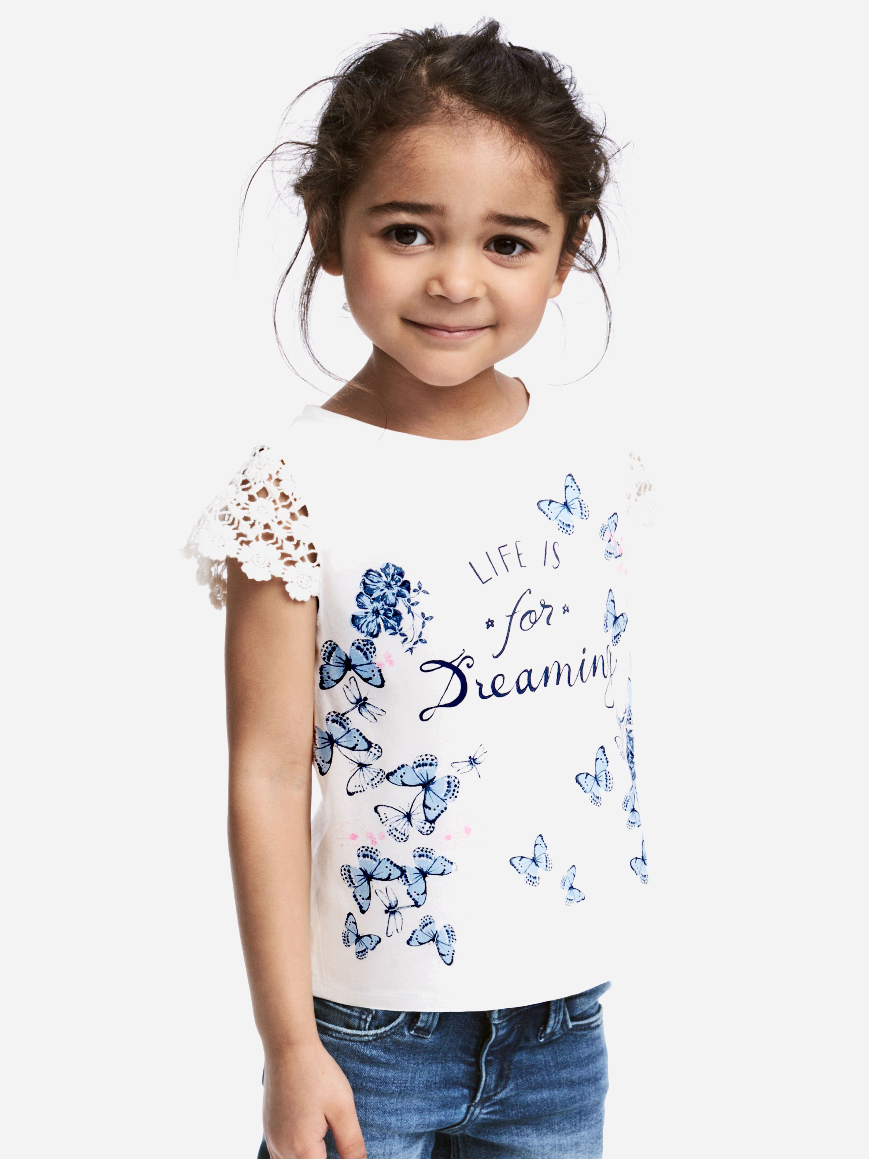 

Футболка H&M 5139045-ABDN 92 см Белый с принтом/Синий