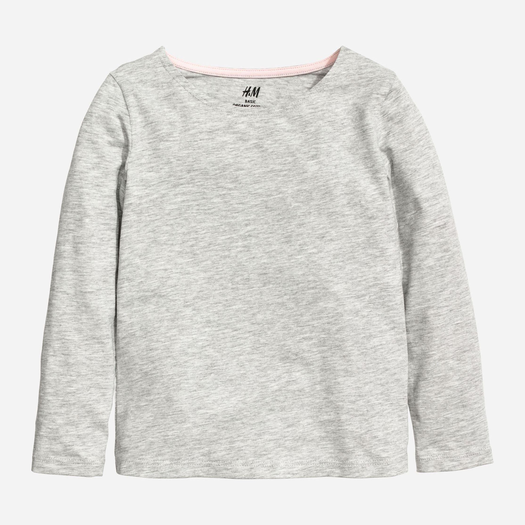 

Футболка с длинными рукавами H&M 5089317-ABKU 110-116 см Серая