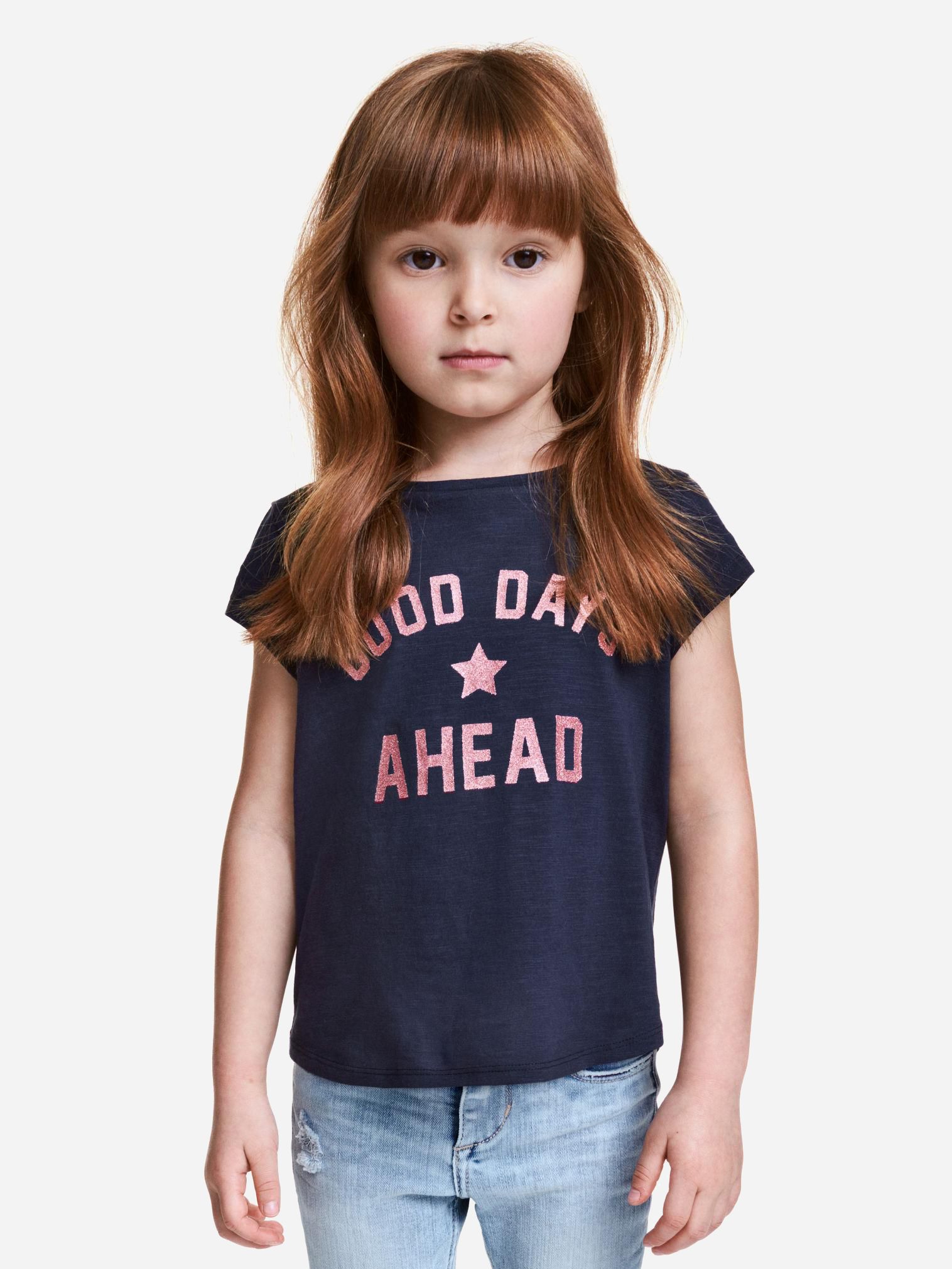 

Футболка H&M 4766725-ACSJ 98-104 см Темно-синяя с принтом