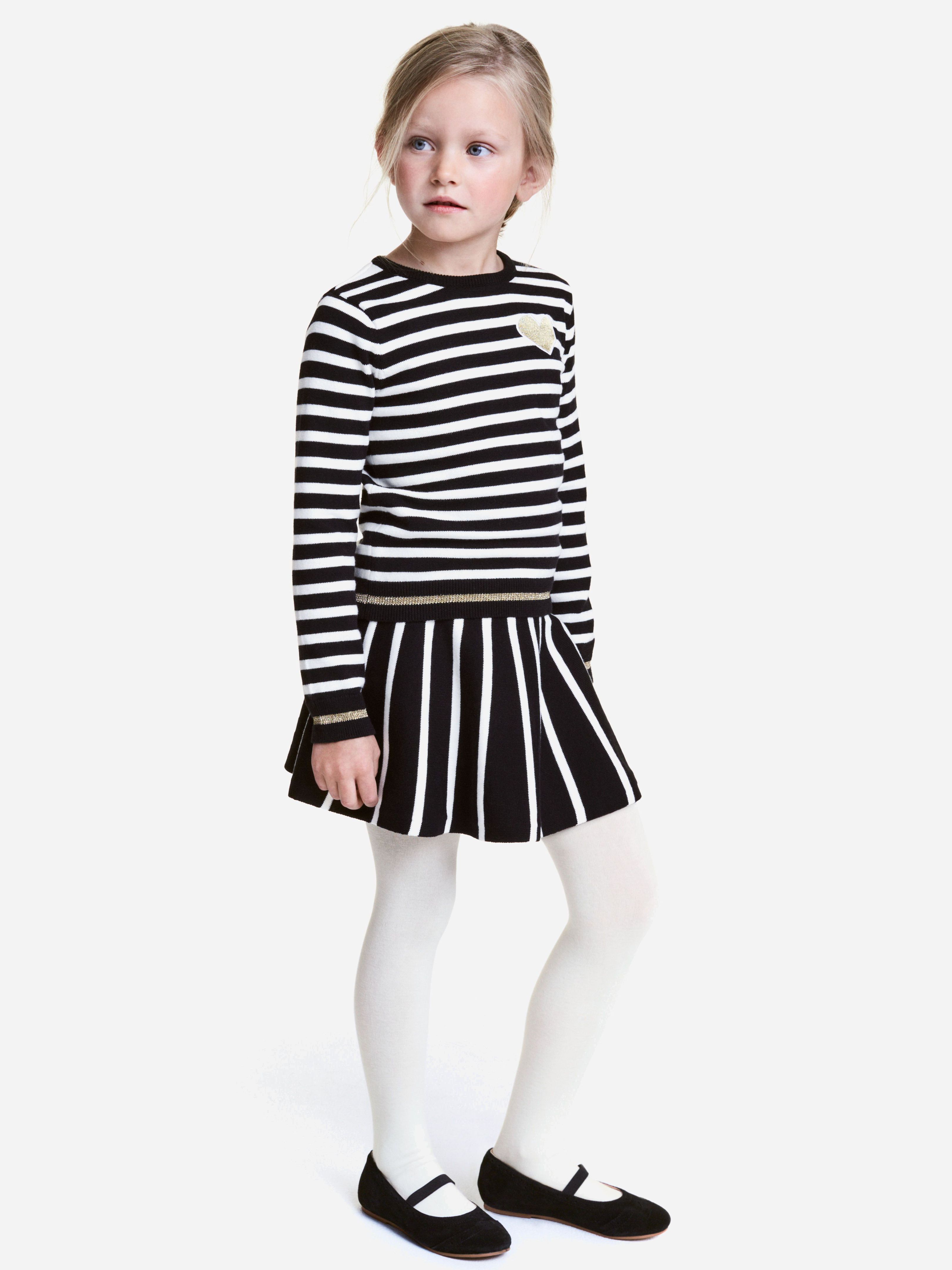 

Юбка H&M 4493935-AAWT 98-104 см Черная в белую полоску