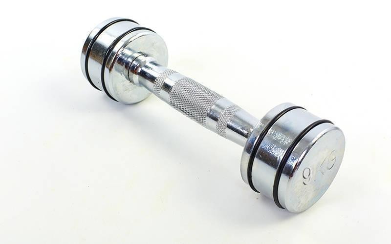 

Гантель для фитнеса хромированная Zelart 1x9кг (DB5204-9)