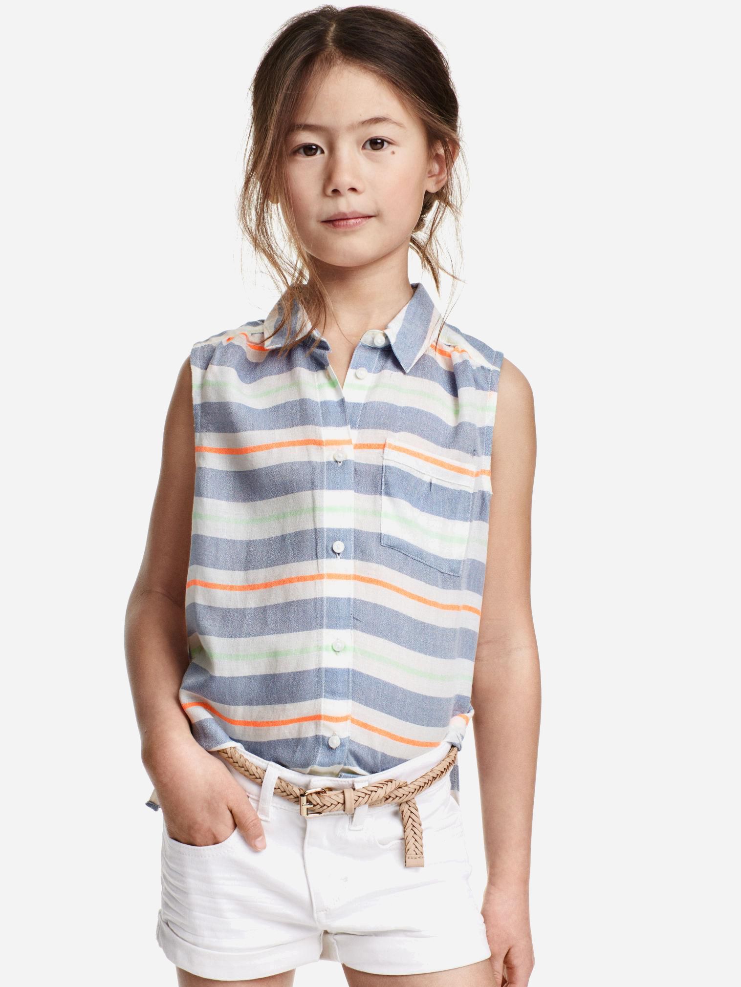 

Блуза H&M 3421483-ABBC 140 см Синяя в полоску