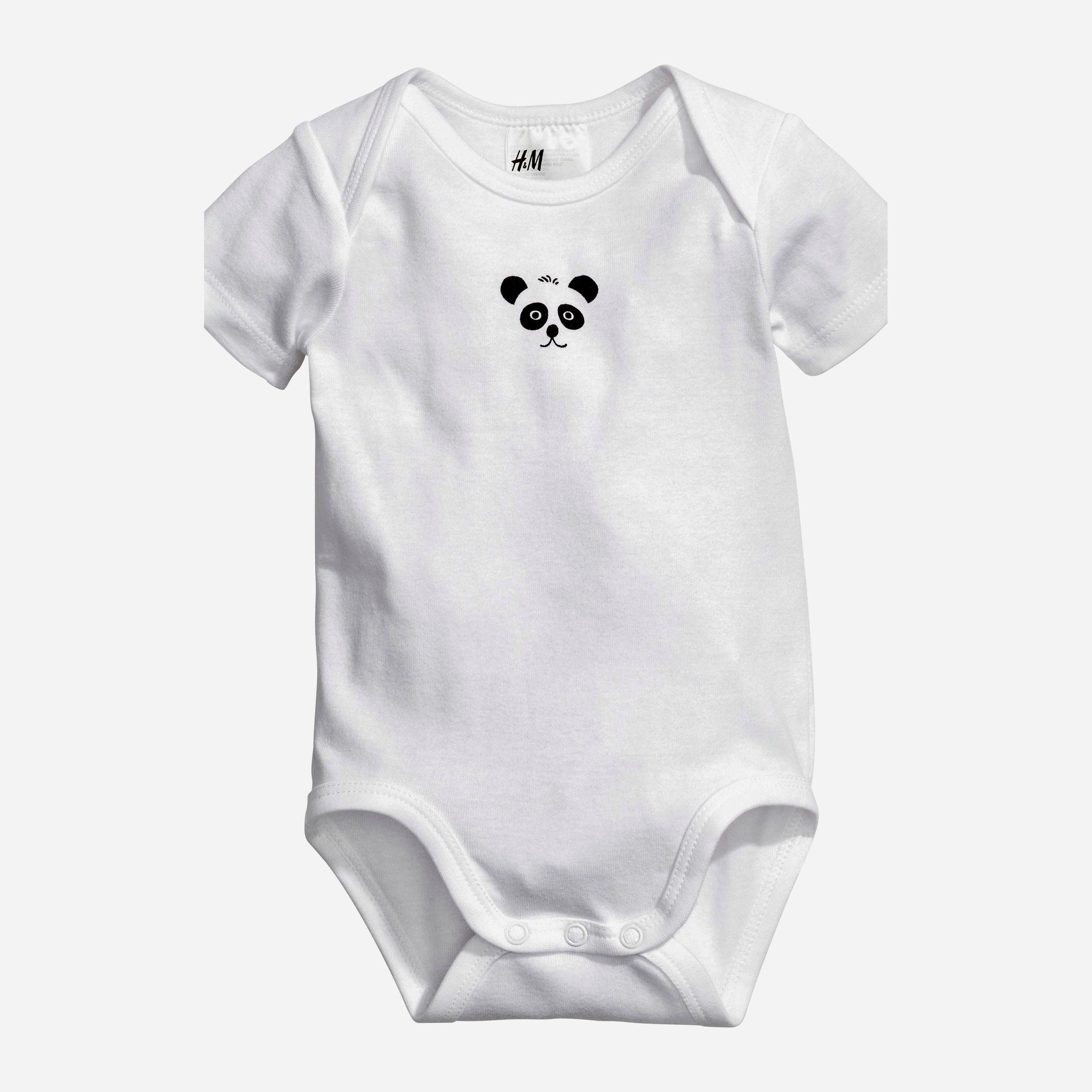 

Боди-футболка H&M 1473396-AAWS 92 см Белый с принтом/Черный