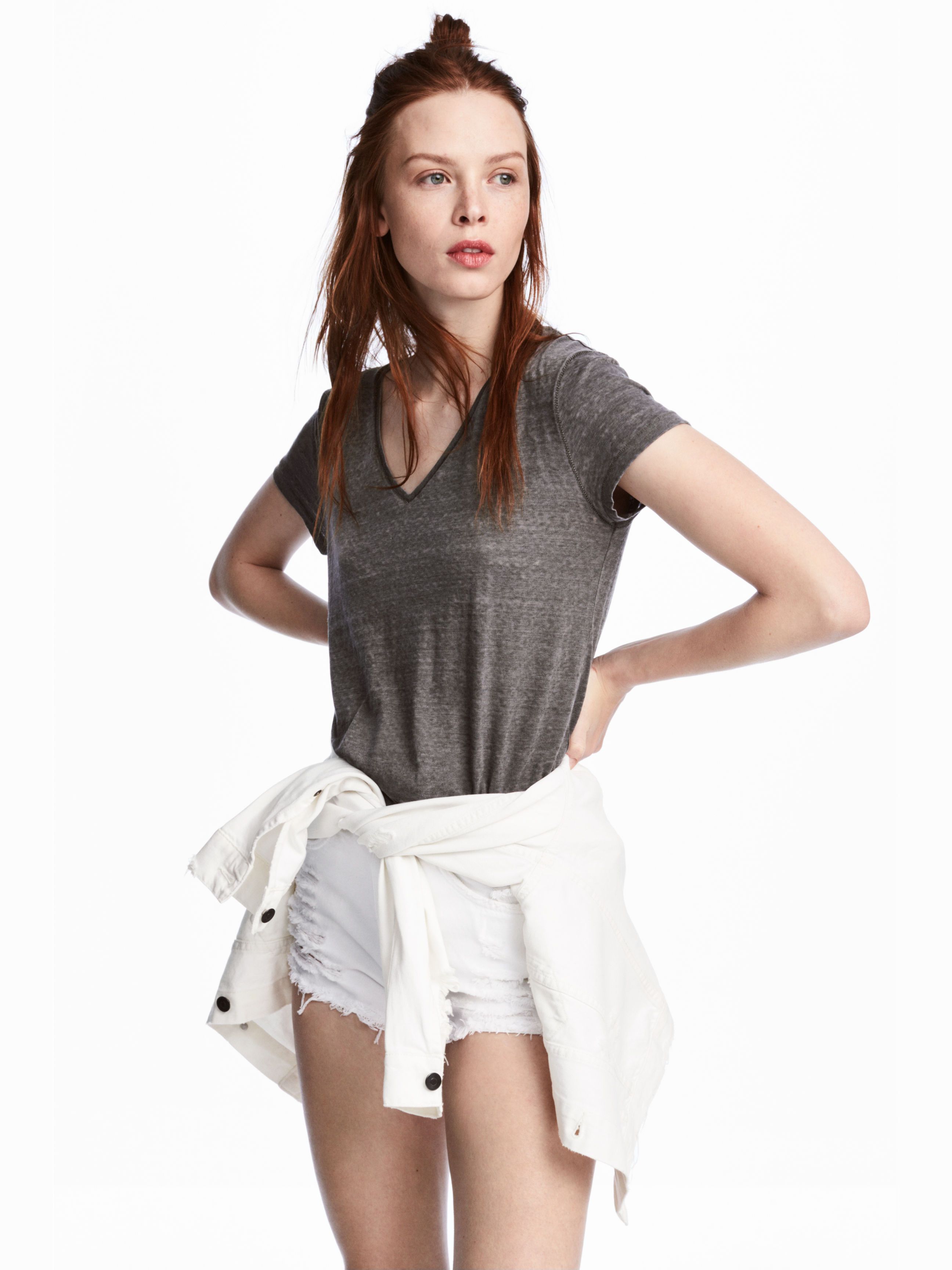

Футболка H&M 4859735-ACXW XS Темно-серая