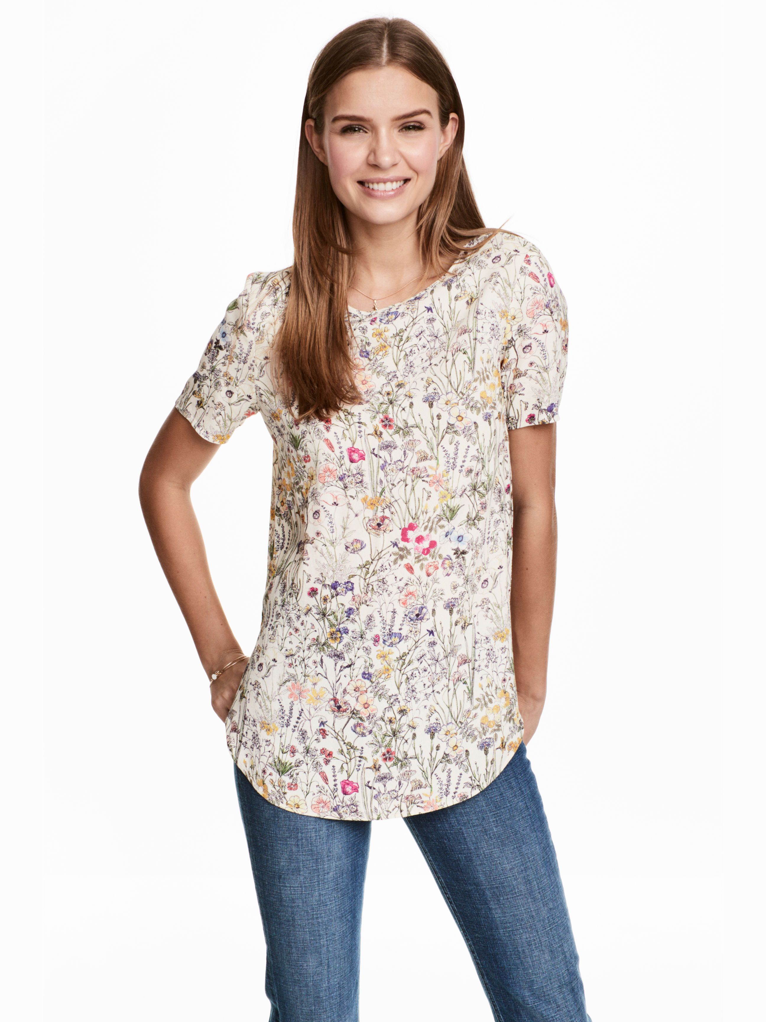 

Блузка H&M 4442615-AAPB 34 Белая