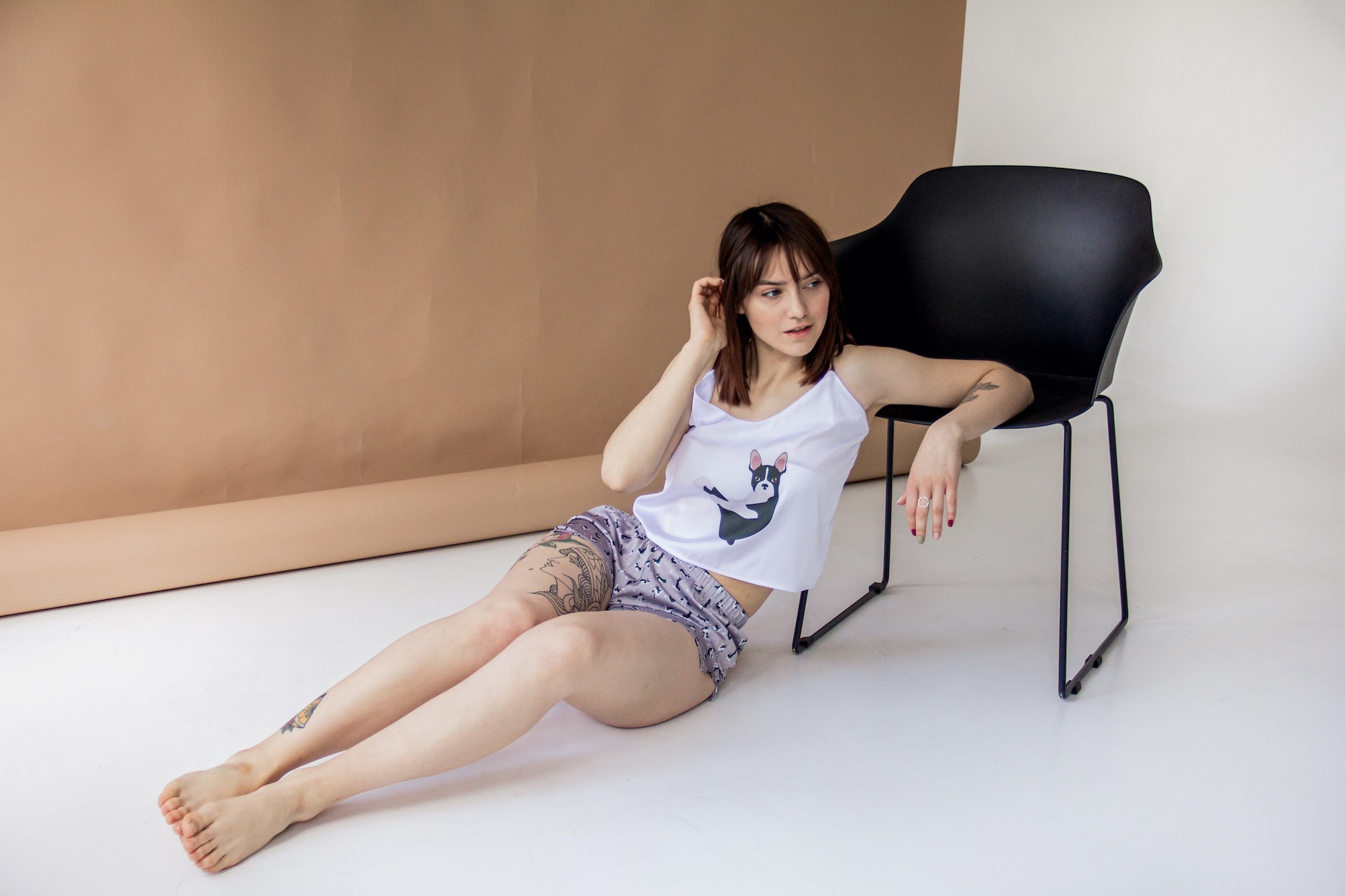 

Пижама с укороченным топом Mia Terrier  Серый DOG, Пижама с укороченным топом Mia Terrier M Серый DOG