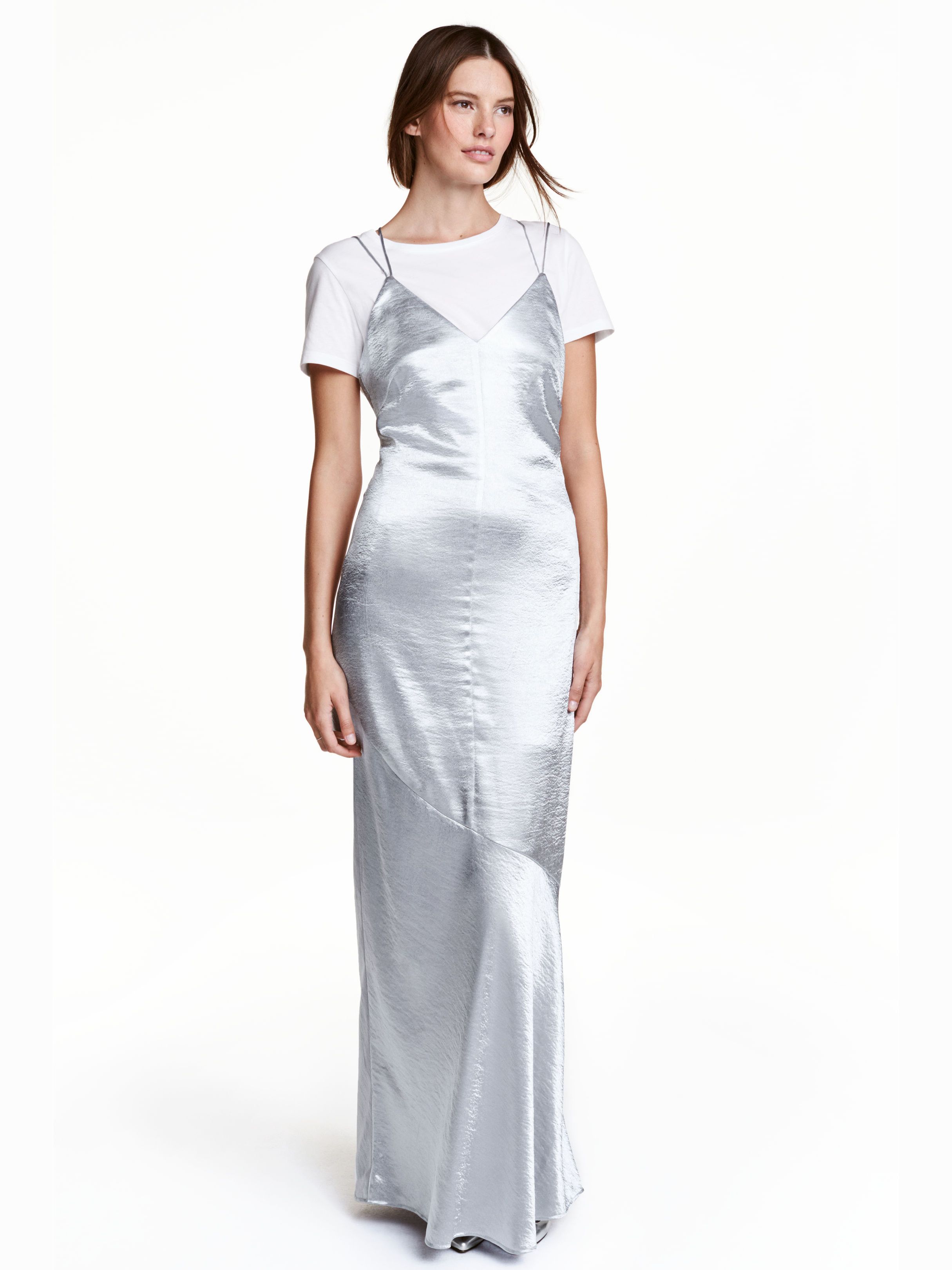 

Платье H&M 4374984-ABEQ 42 Серое с серебристым