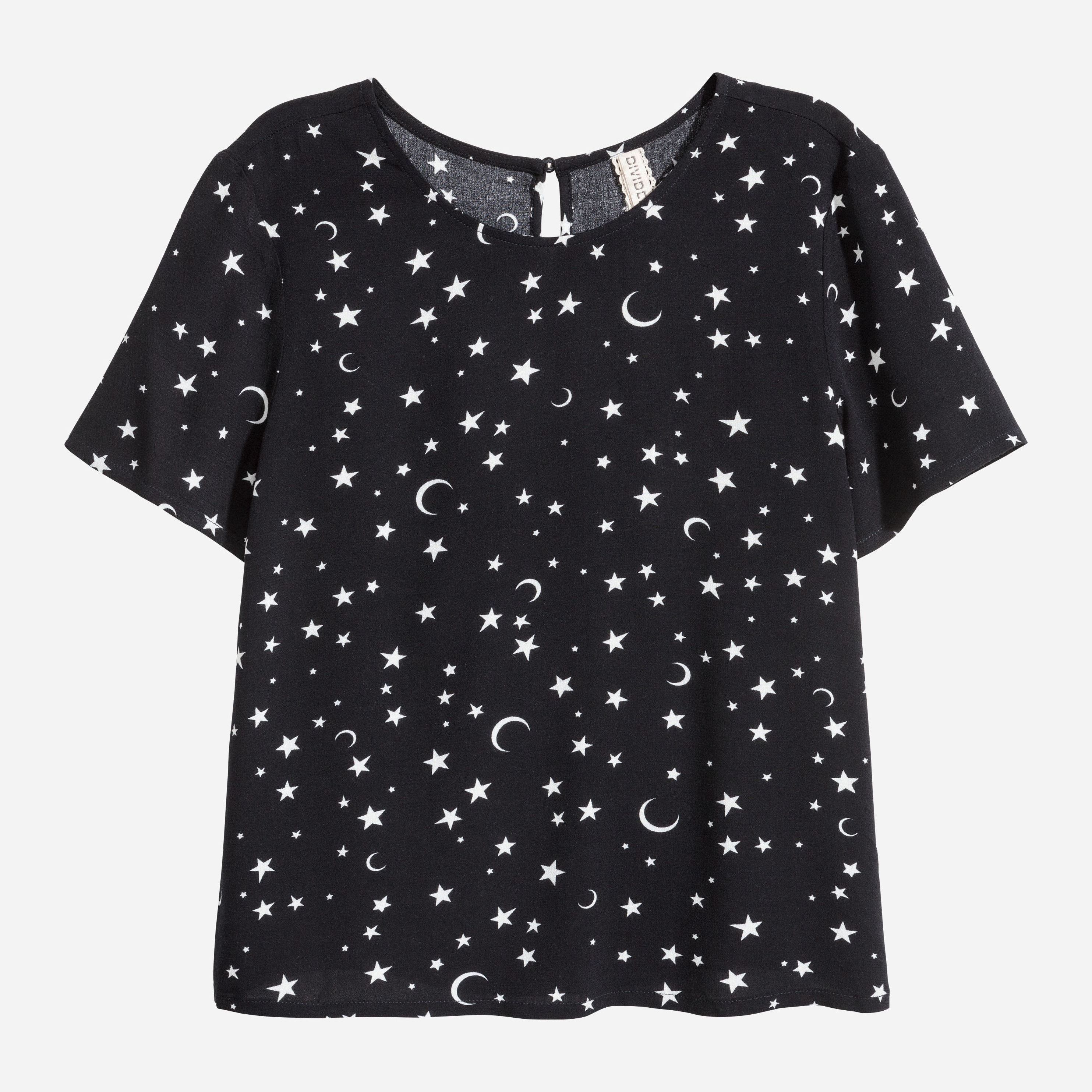 

Блузка H&M 4255266-ACPM 44 Черная с белым