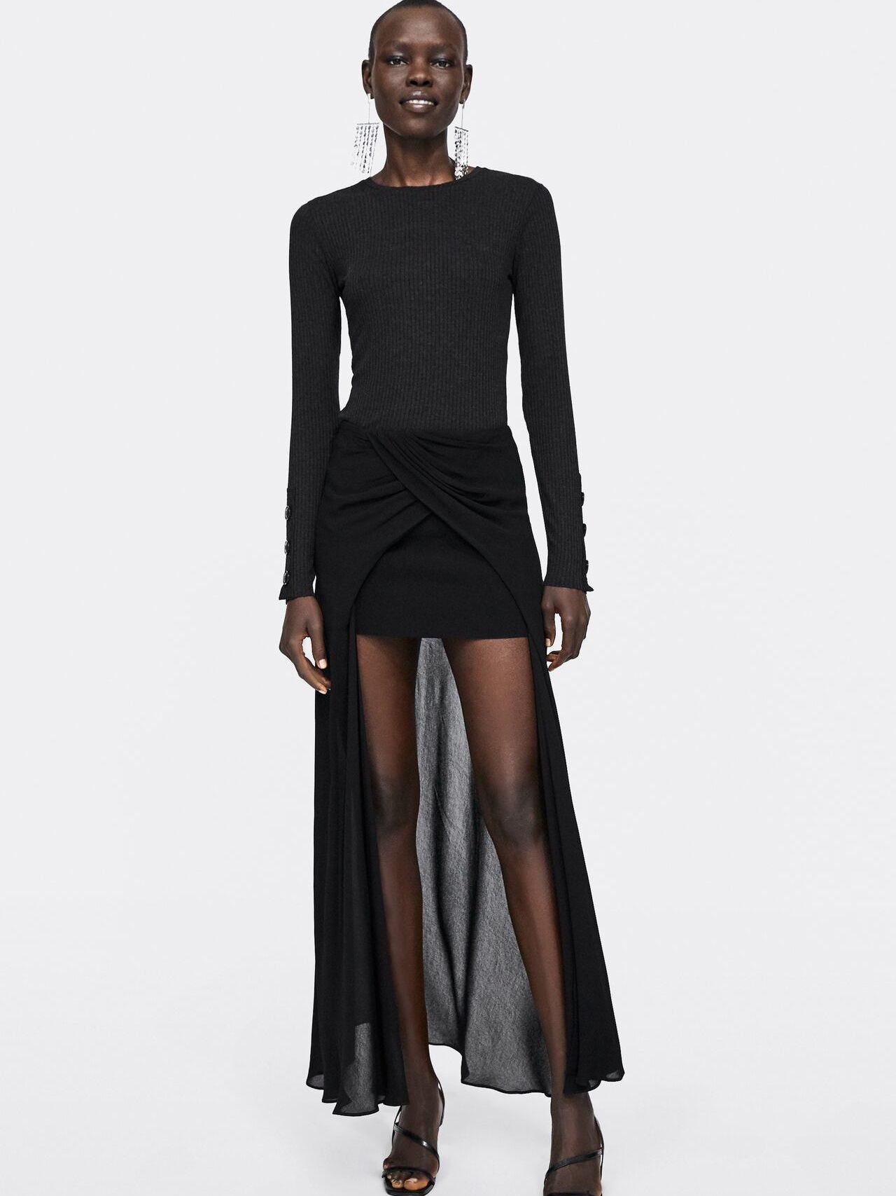 

Лонгслив Zara 0208/635/801-ACXW M Темно-серый