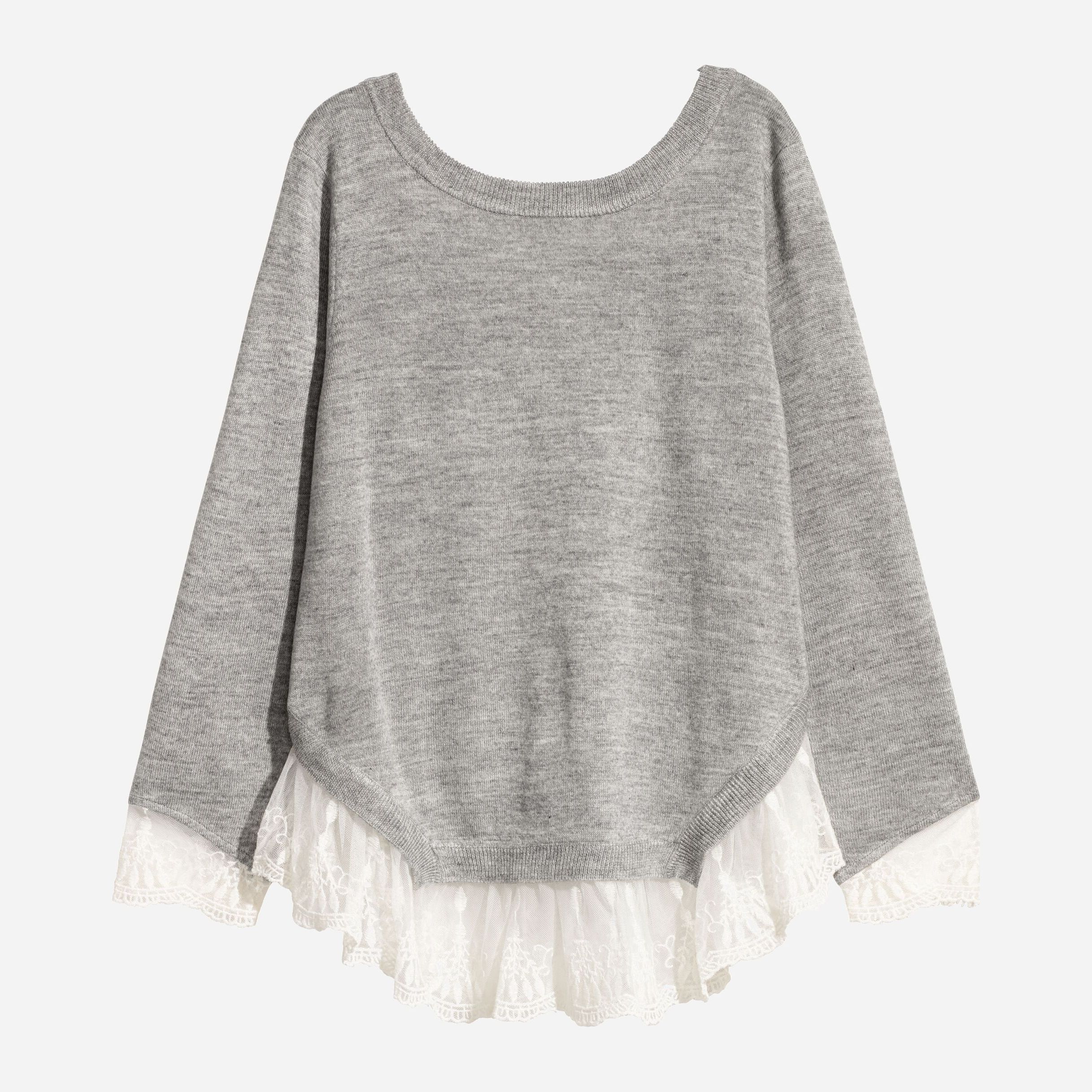 

Джемпер H&M 5796957-ADKA M Серый с белым
