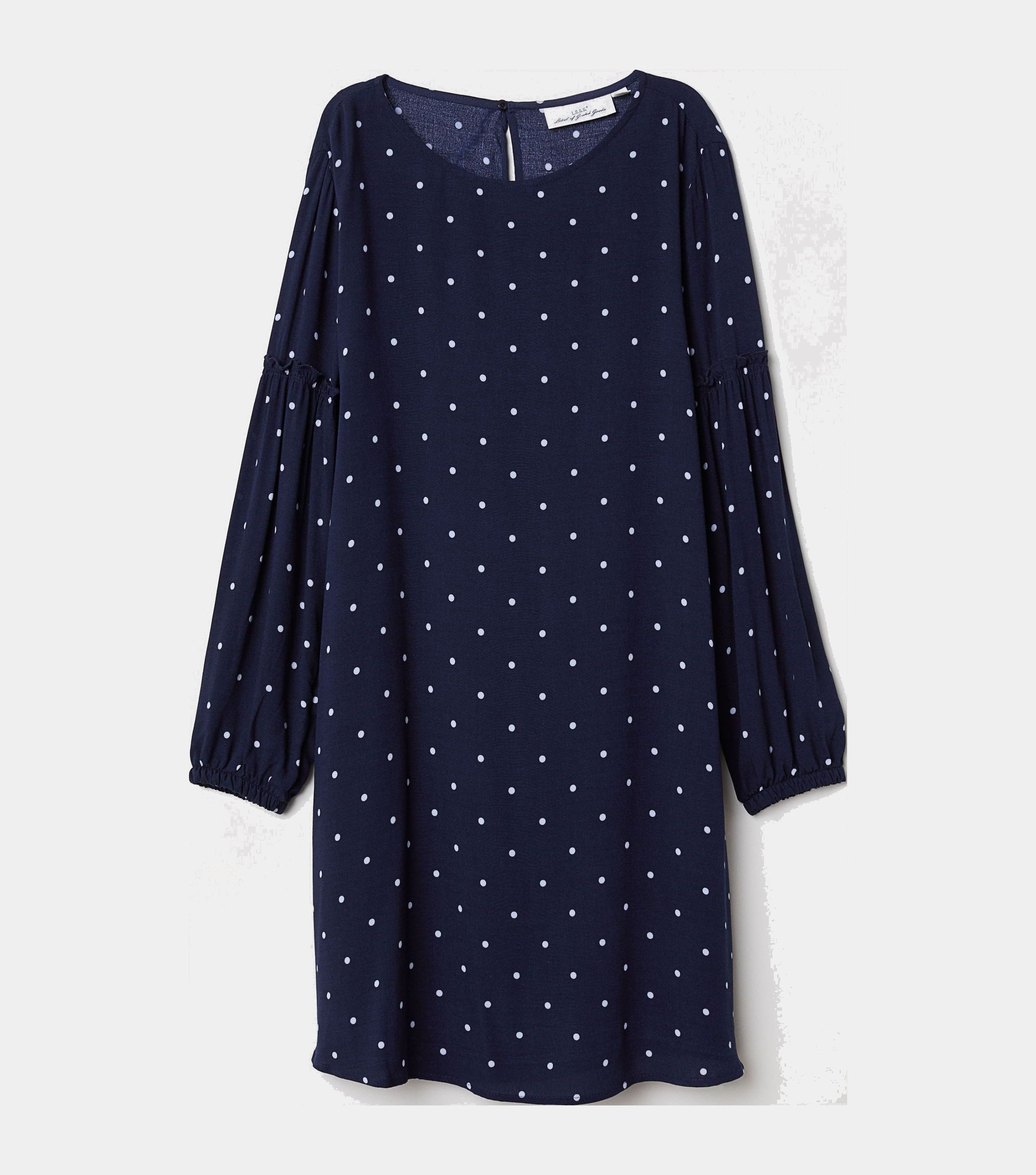 

Платье H&M 5773597-ABBQ 38 Синее в горошек