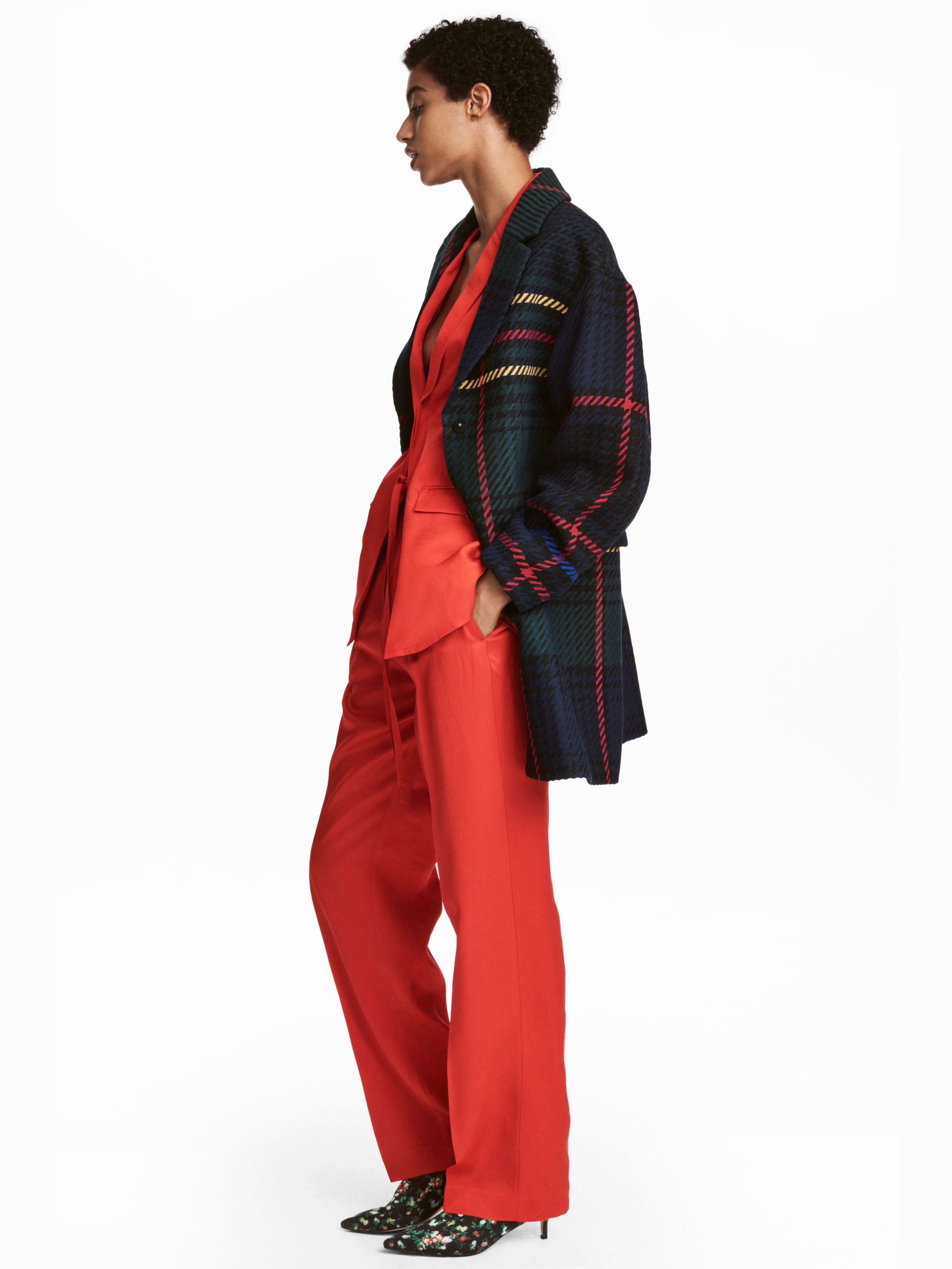 

Пальто H&M 5685176-AAQM S Разноцветное