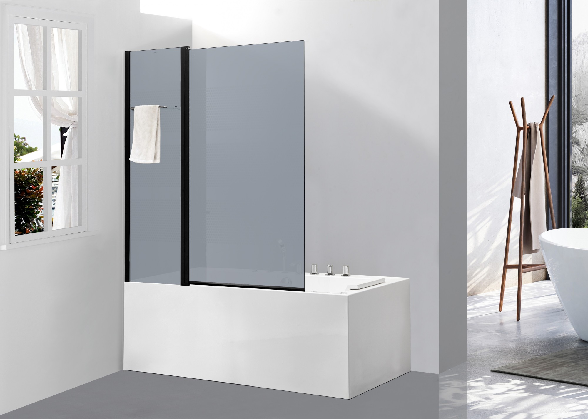 

Стеклянная шторка для ванны AVKO Glass 542-8 100х140 Frosted