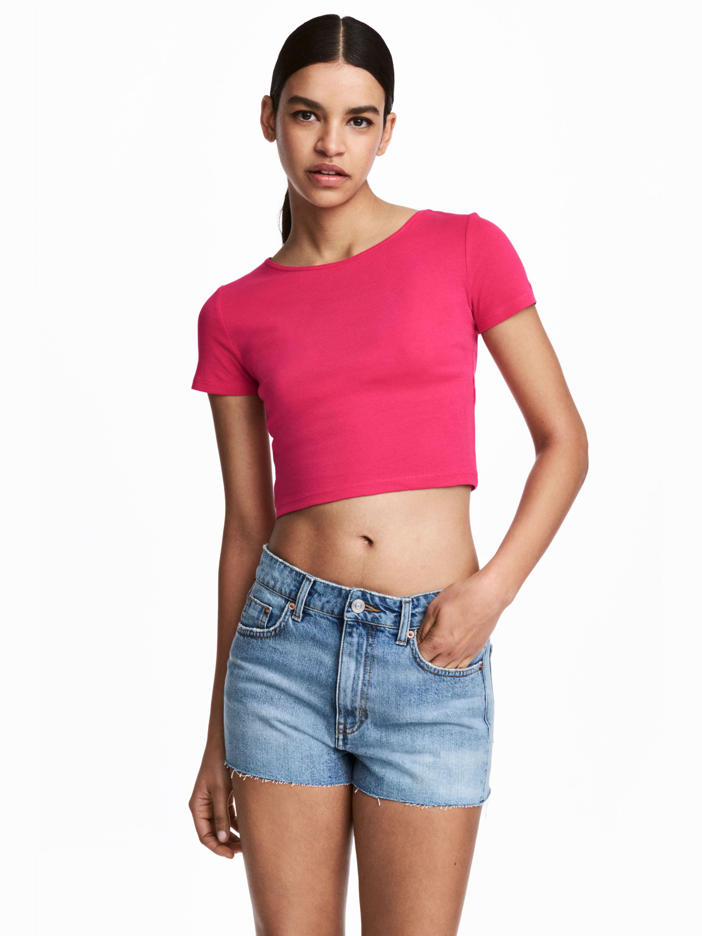 

Топ H&M 4765835-ACVN XS Малиновый
