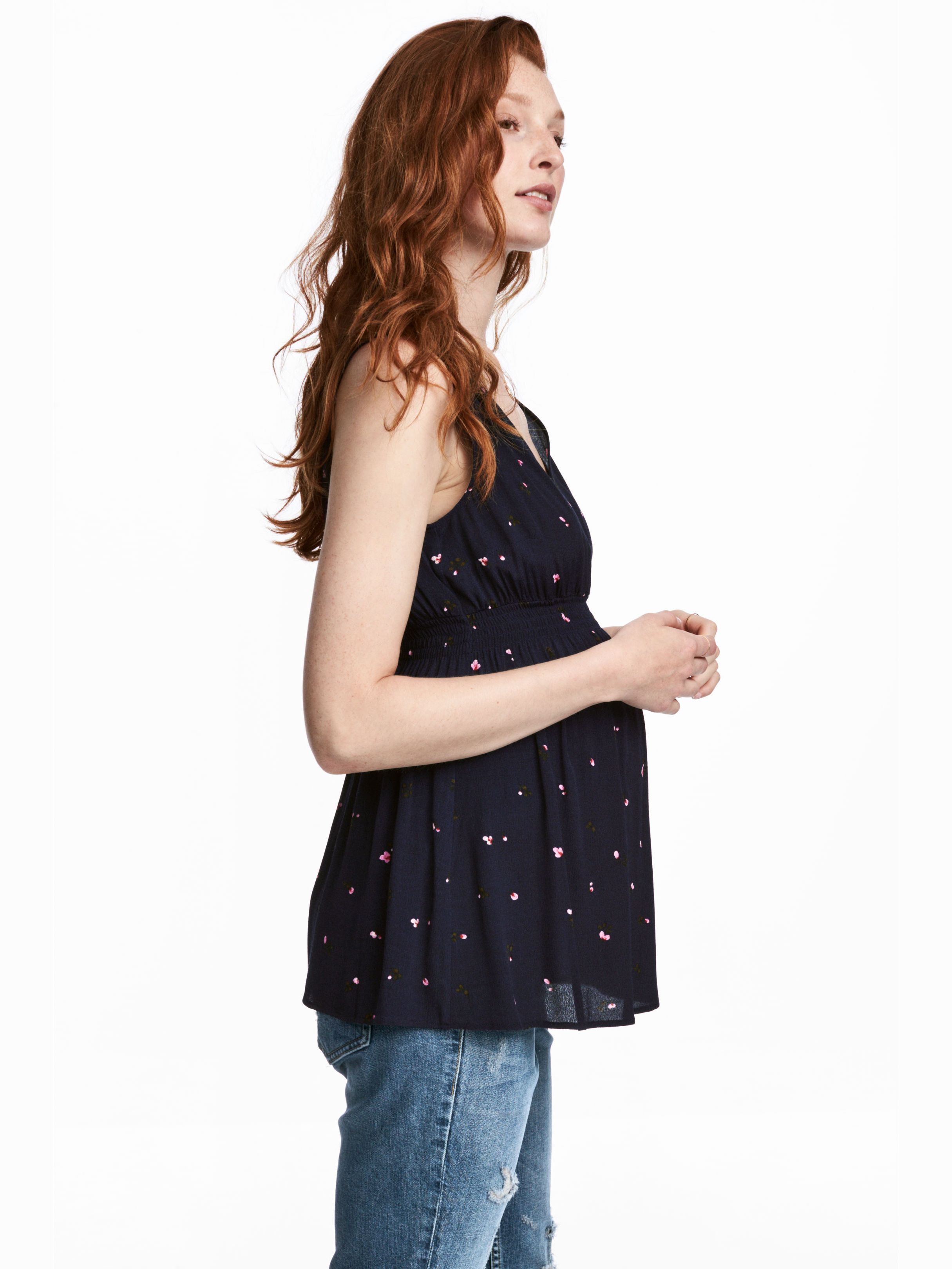 

Блузка для беременных H&M Mama 4855936-AARR L Темно-синяя