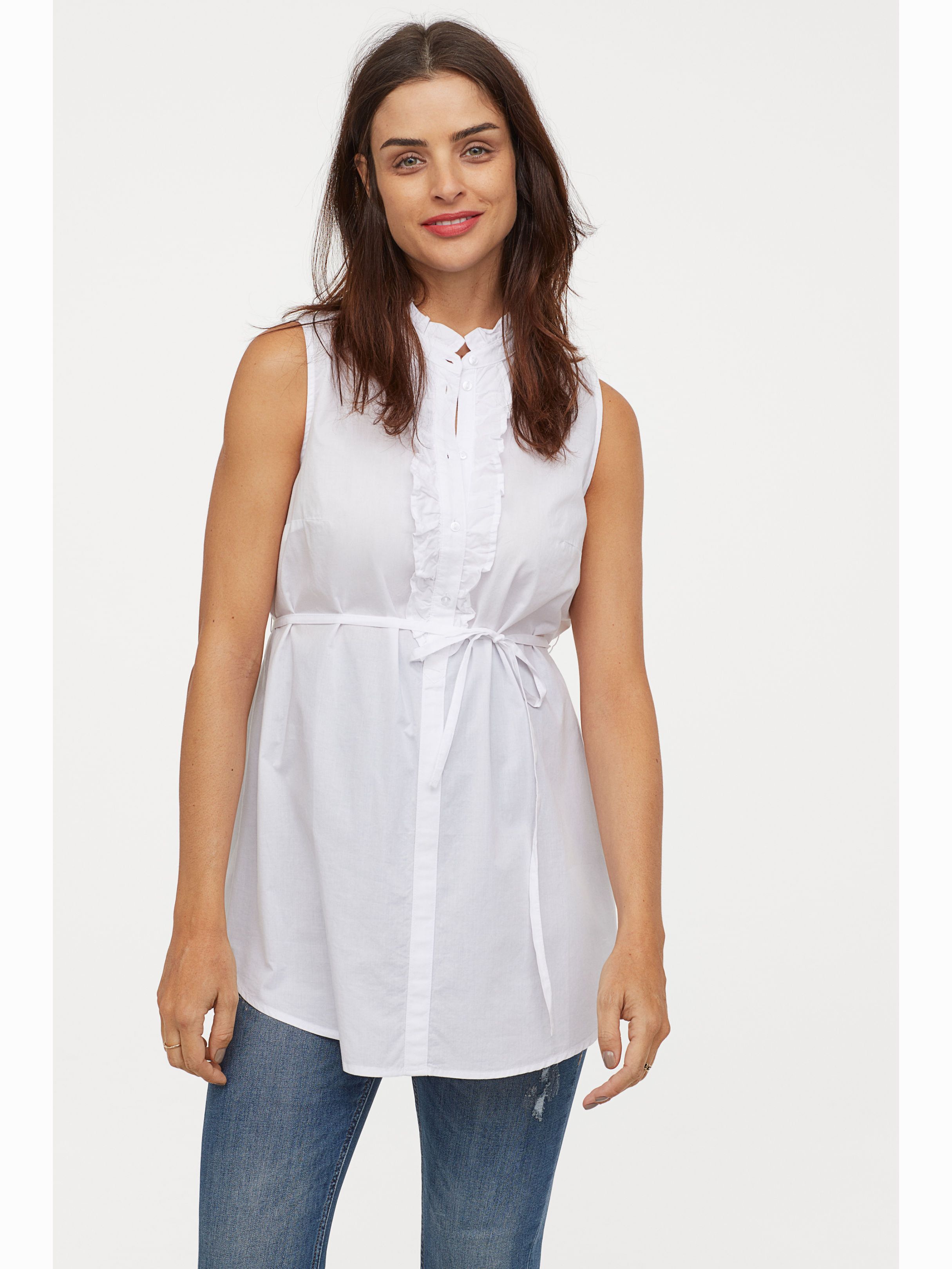 

Блузка для беременных H&M Mama 4855918-ACTS L Белая
