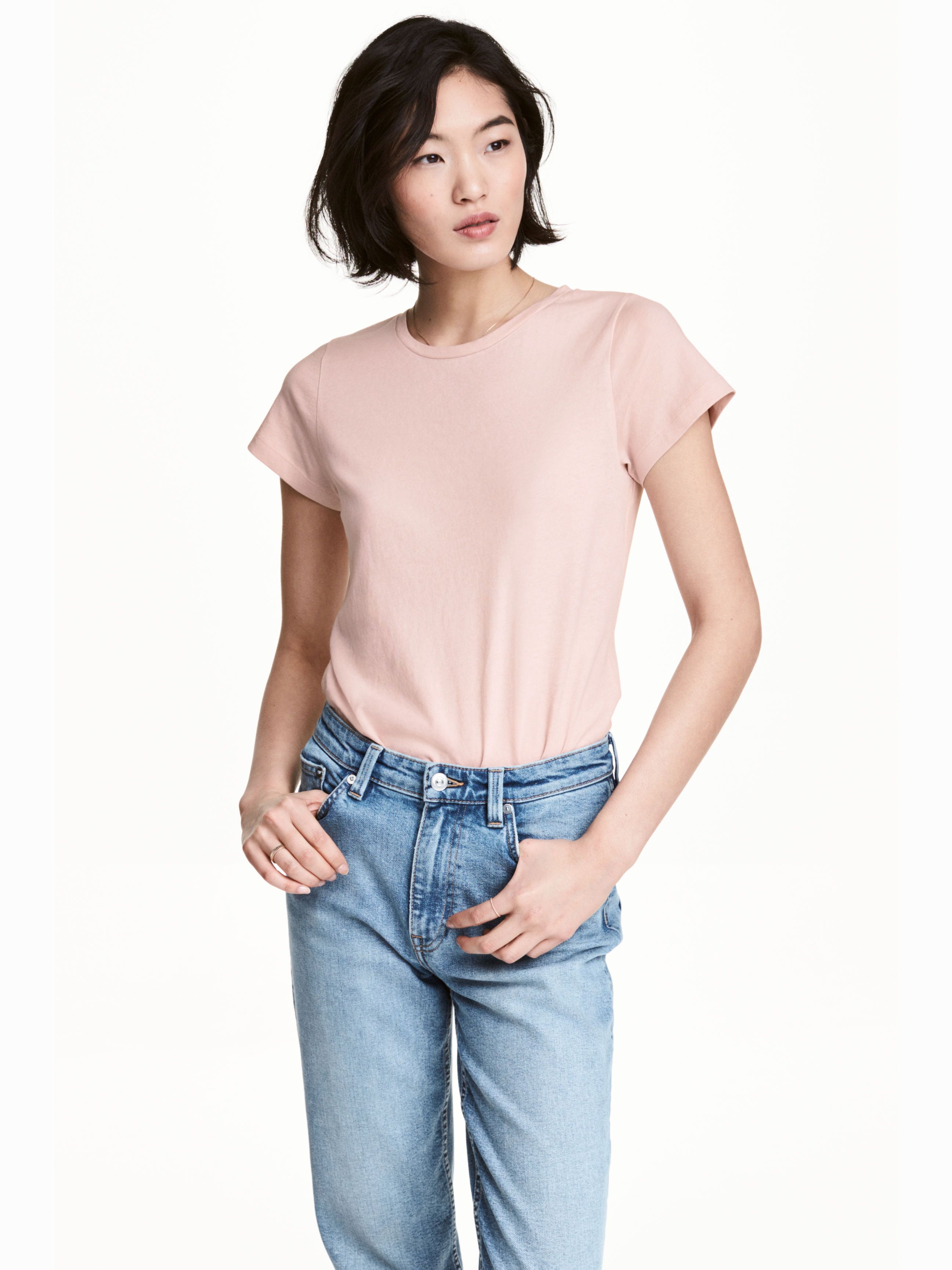 

Футболка H&M 4781105-ACUH S Бледно-розовая
