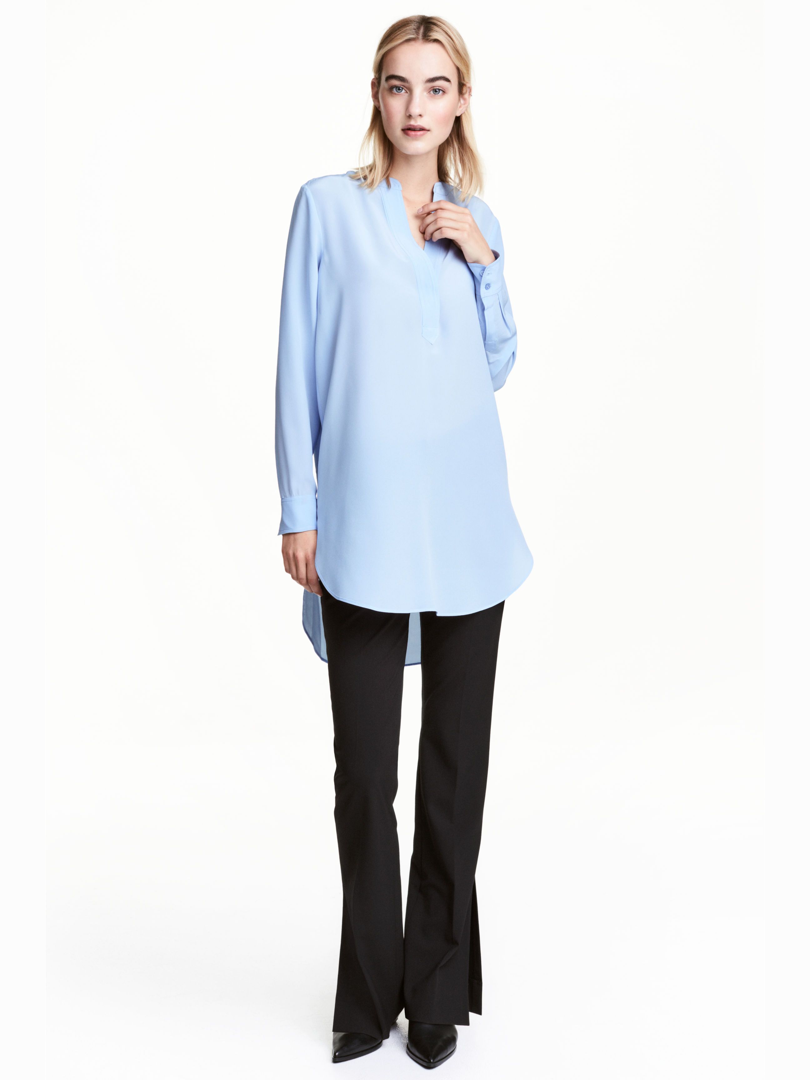 

Блузка H&M 4651275-ACWX 40 Светло-синяя