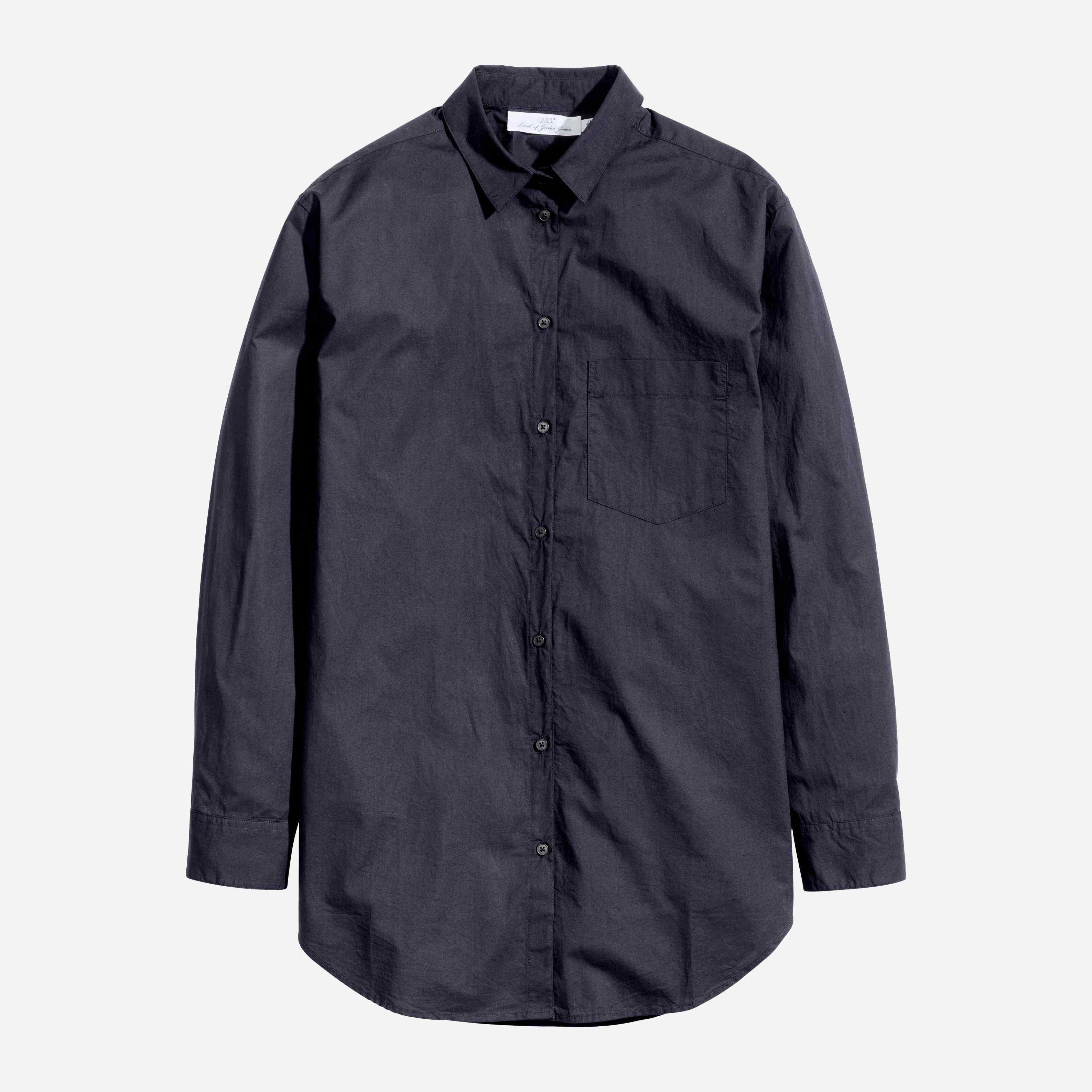 

Блузка H&M 4576185-AAQJ 38 Темно-синяя