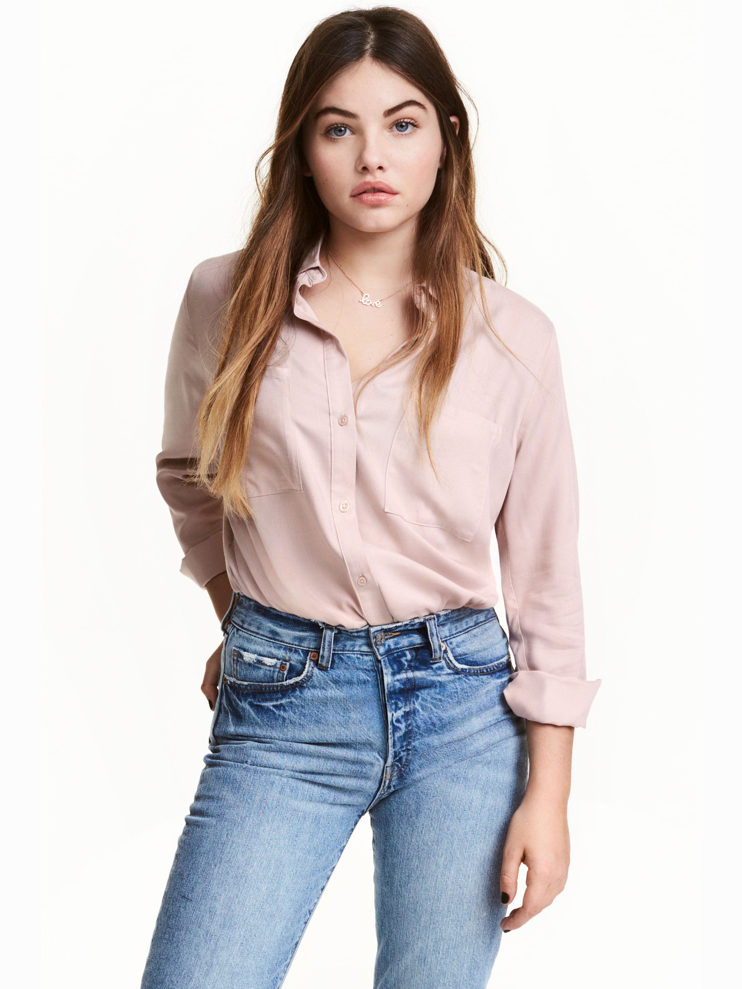 

Блузка H&M 4574126-ACUH 42 Бледно-розовая