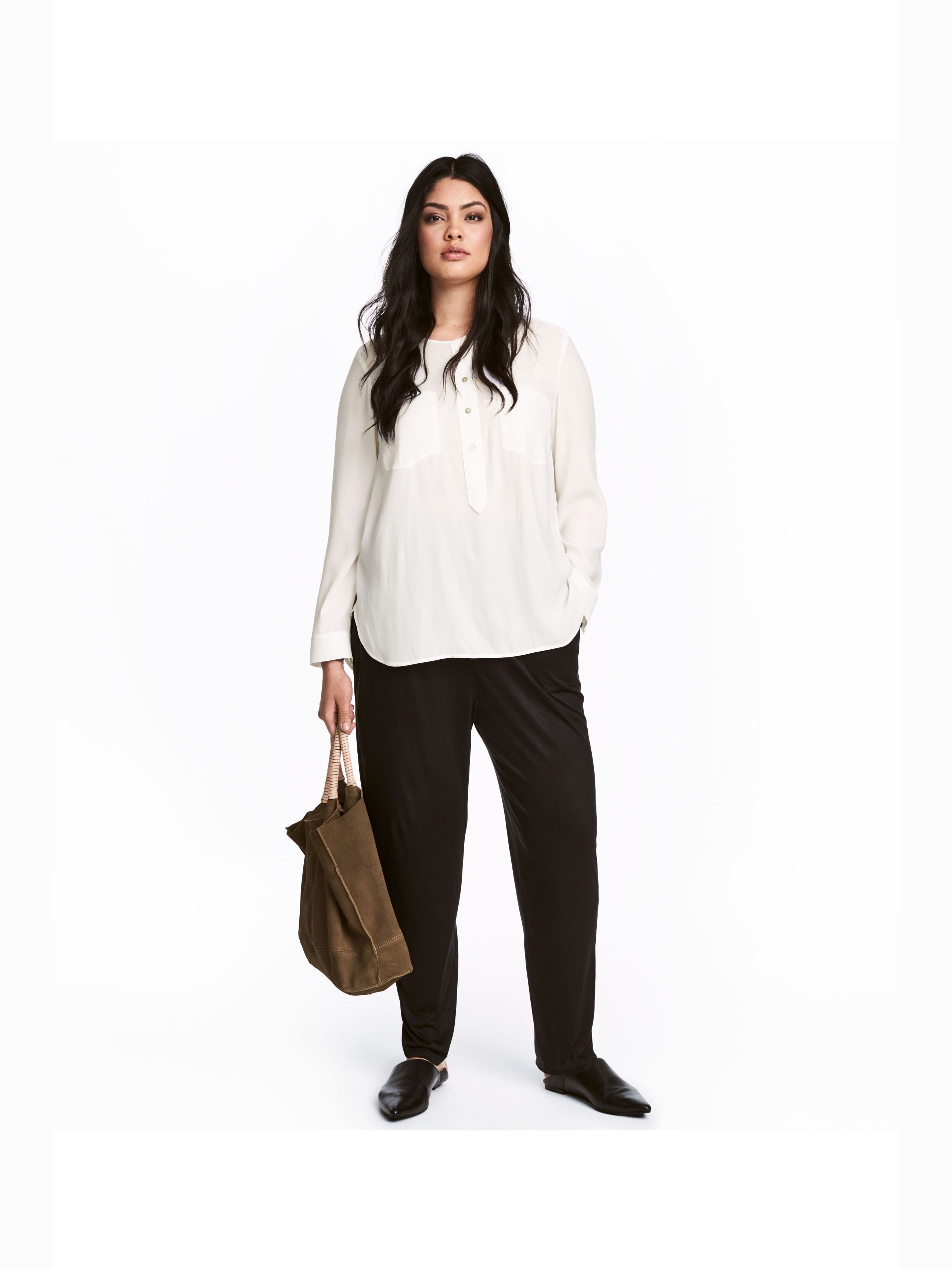 

Блузка H&M 4210445-ACTS 44 Белая