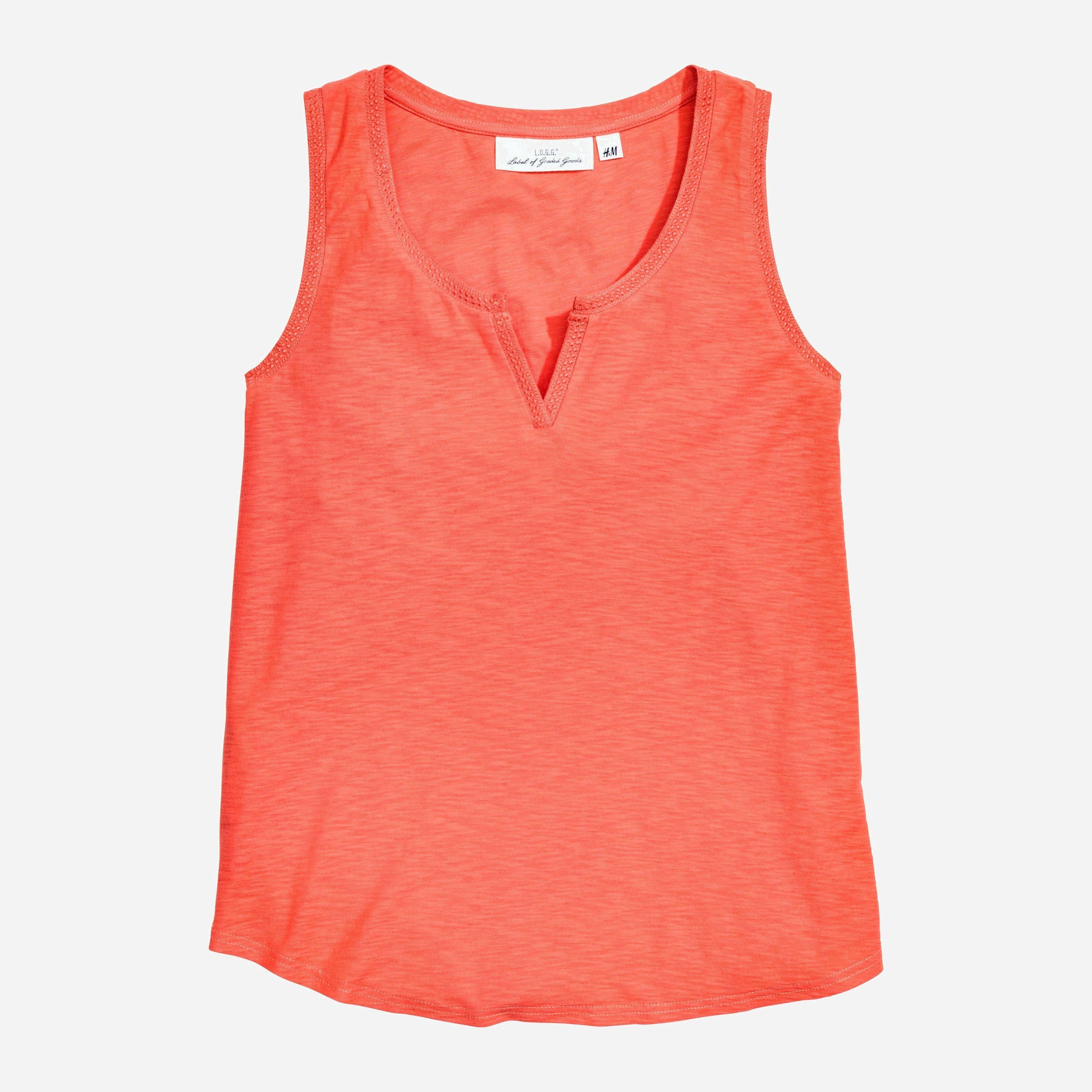 

Майка H&M 4115194-ACVD XS Коралловая