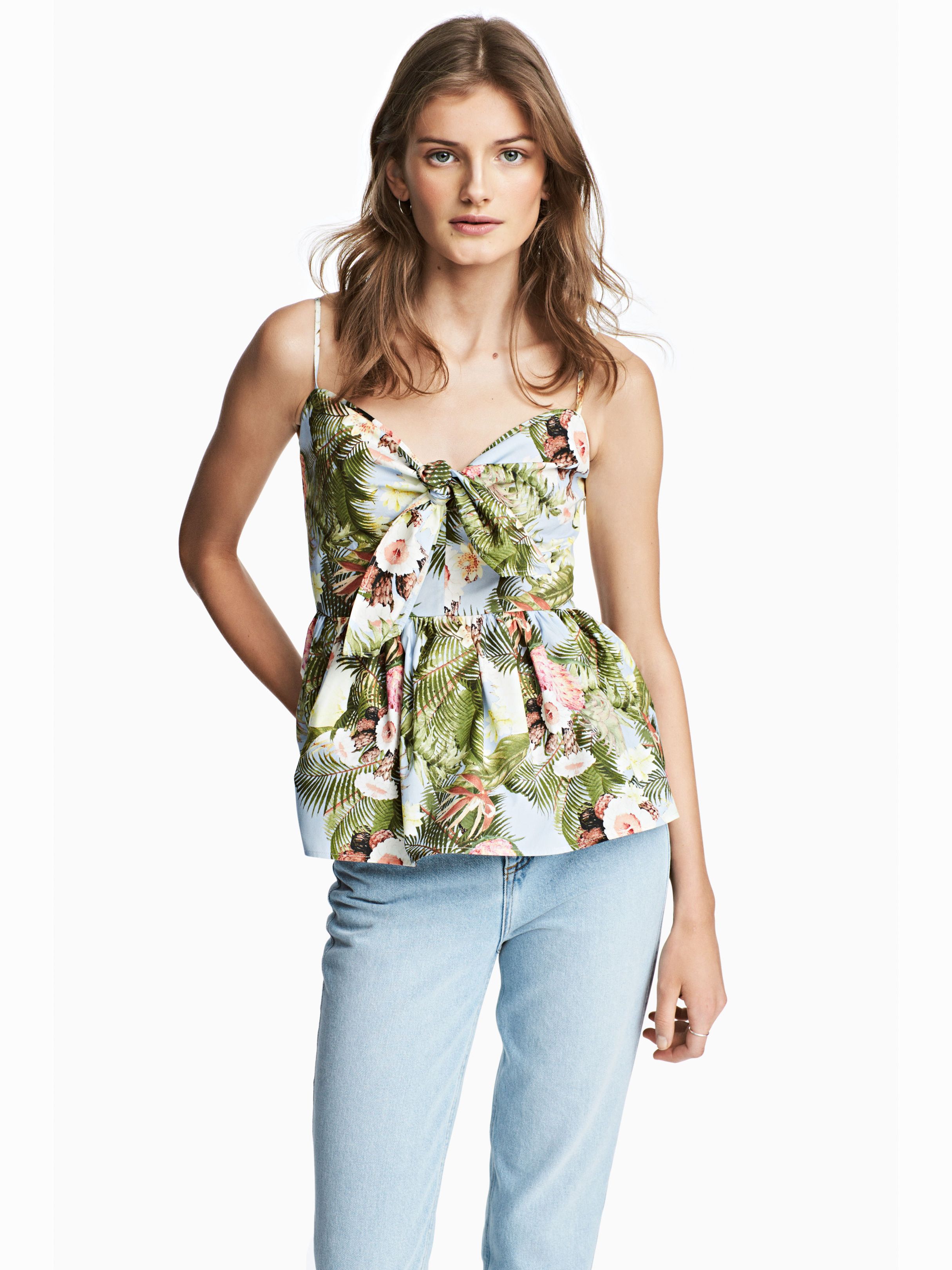 

Топ H&M 5254575-AAUO 34 Разноцветный с зеленым