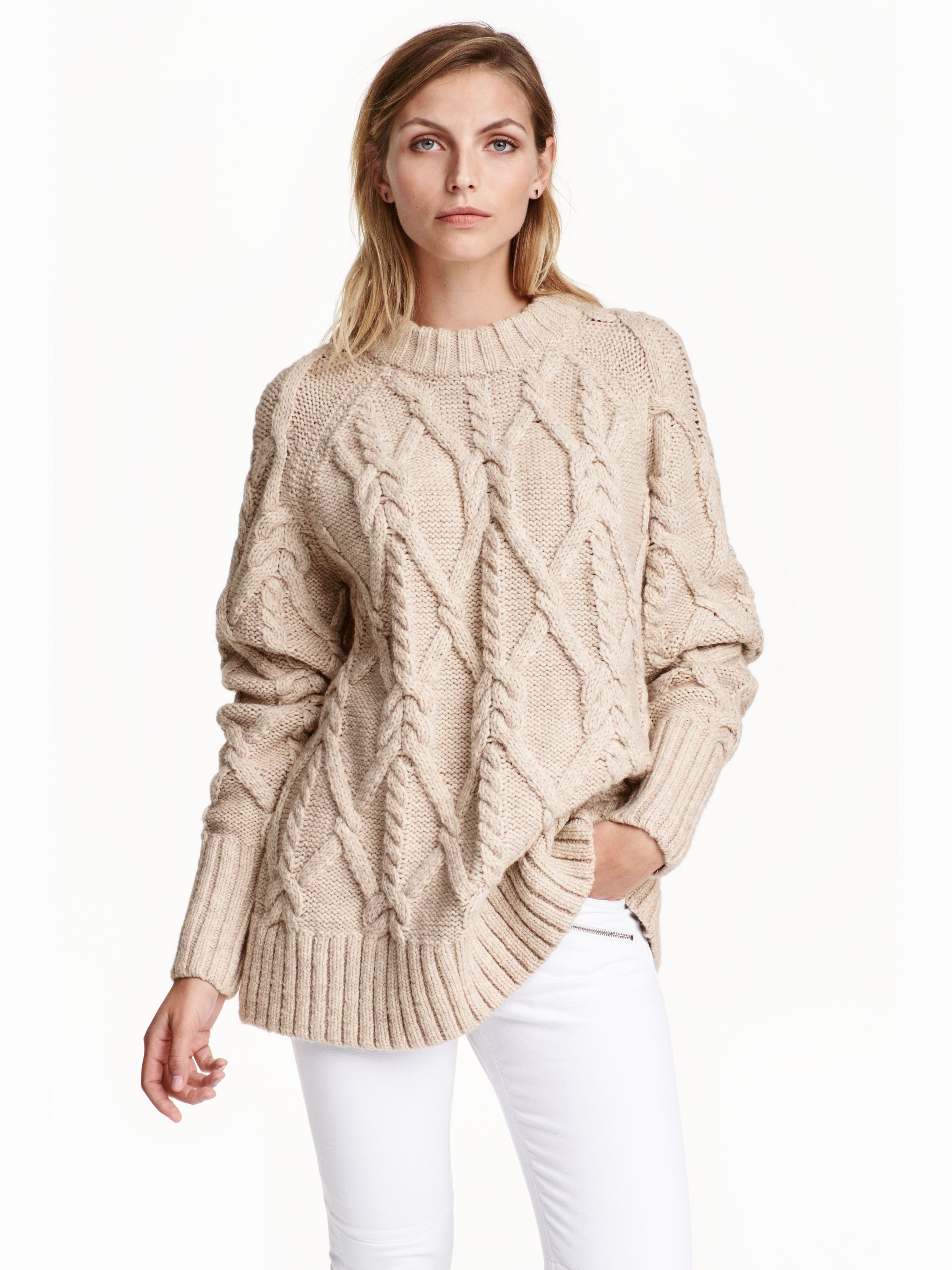 

Джемпер H&M 4103004-ACWJ XL Светло-бежевый