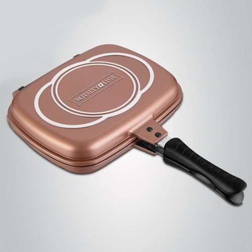

Сковорода гриль двусторонняя 28 cm Royalty Line RL-DF28M Copper