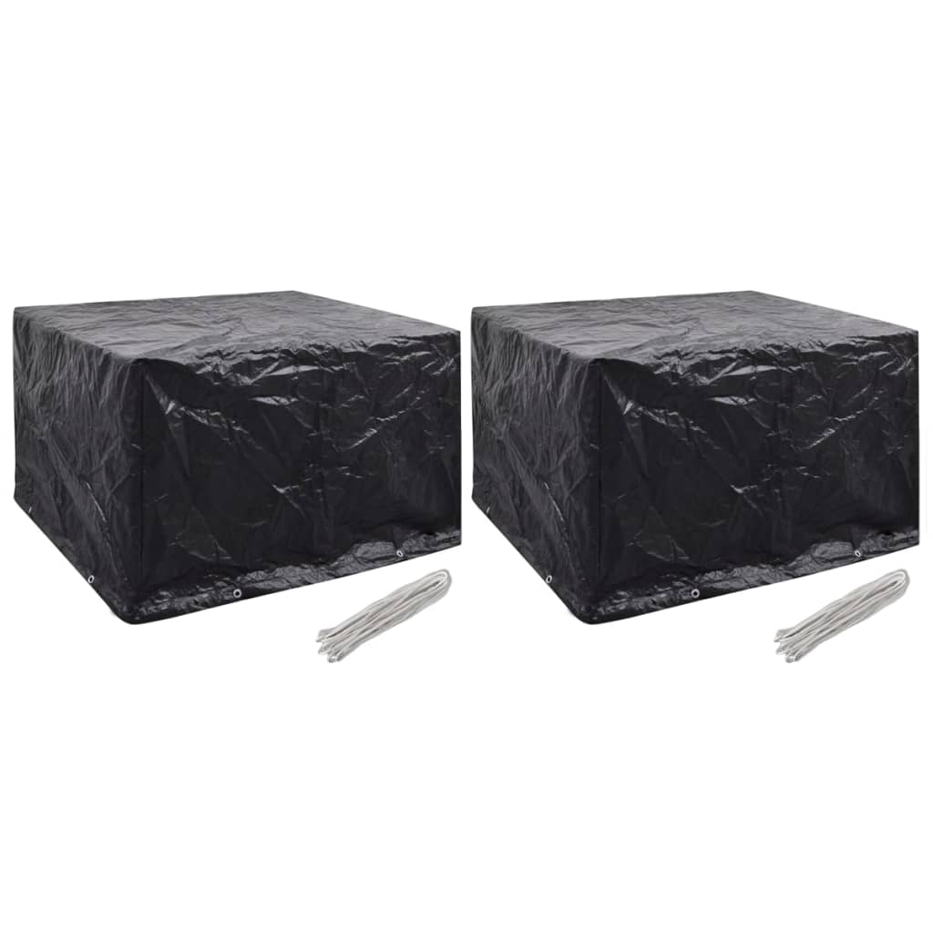 

Чохли для садових меблів 2 шт. 135x135x90 см Shumee чорні 279127