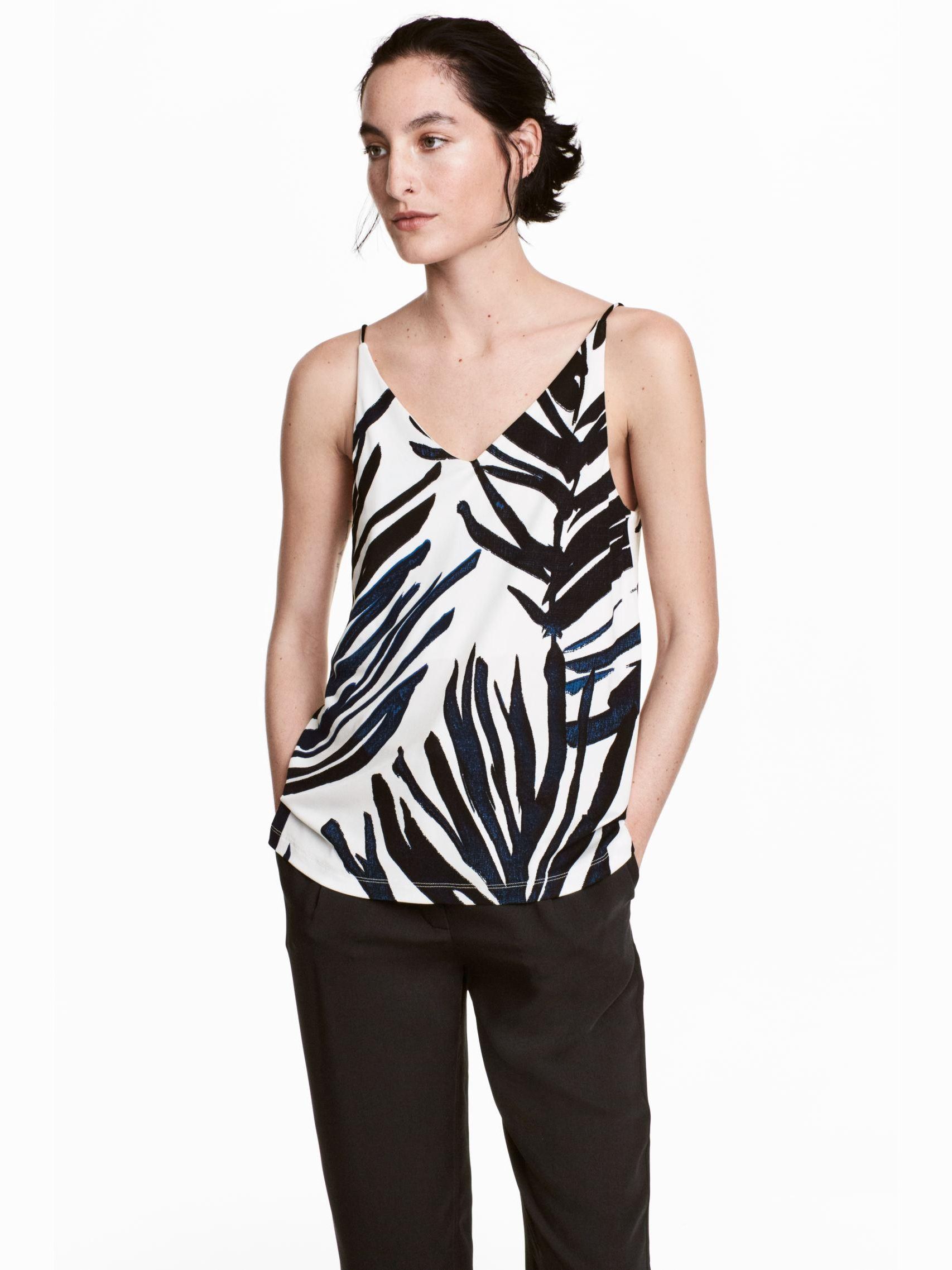 

Топ H&M 5370857-AAOL XL Белый с черным