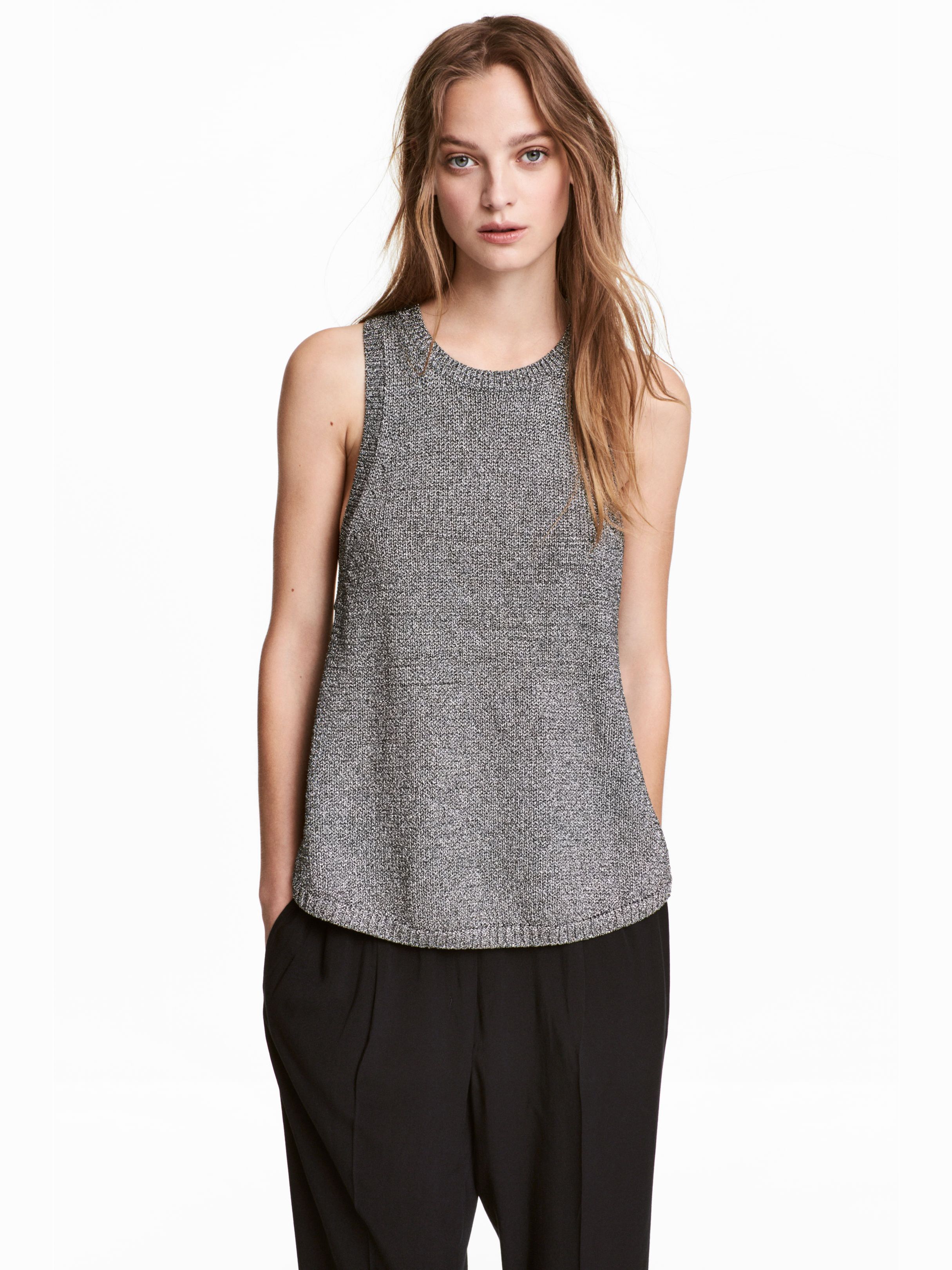 

Топ H&M 5401026-ACXA  Серебристый, Топ H&M 5401026-ACXA XS Серебристый
