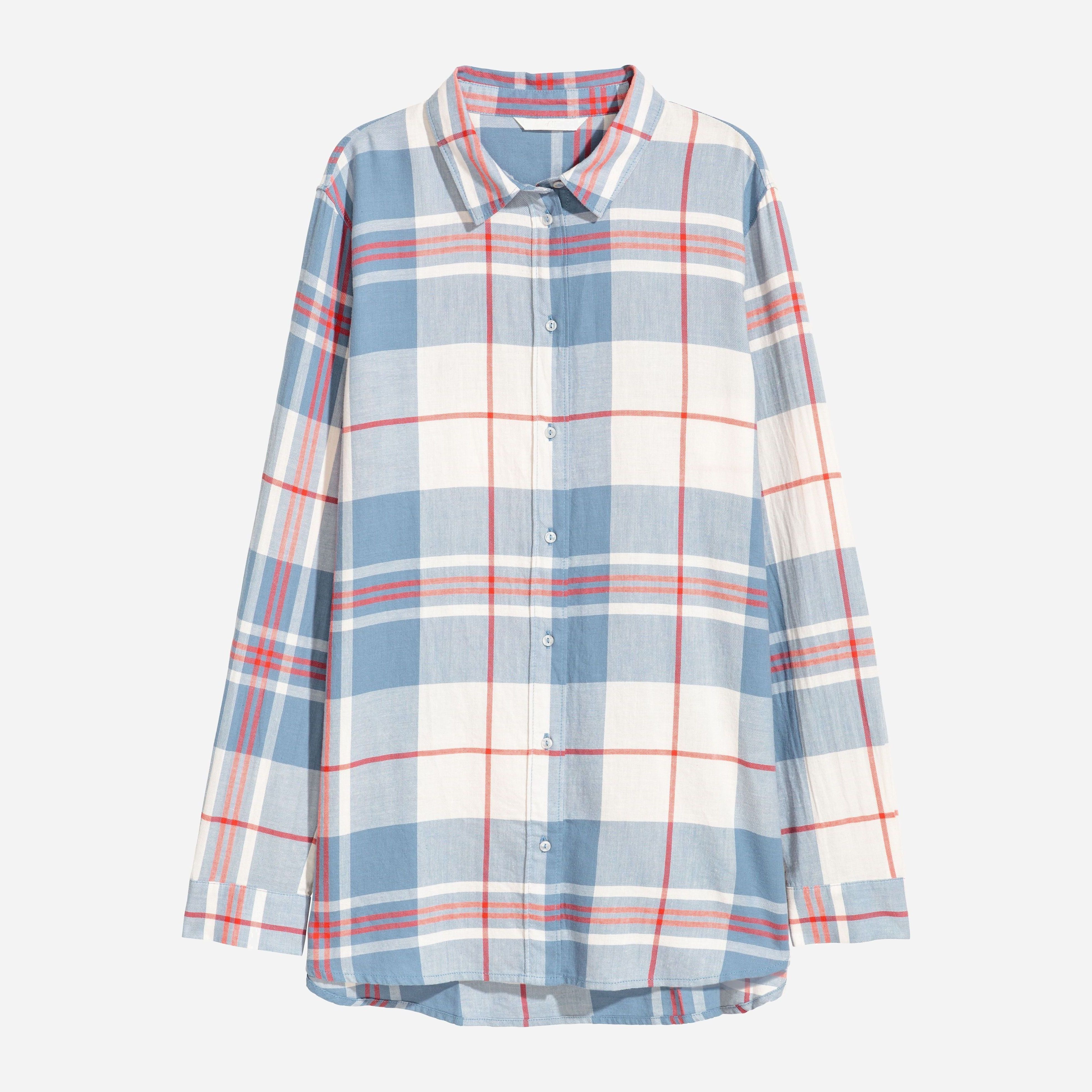 

Блузка H&M 5342106-ACDZ 46 Синяя с белым и красным