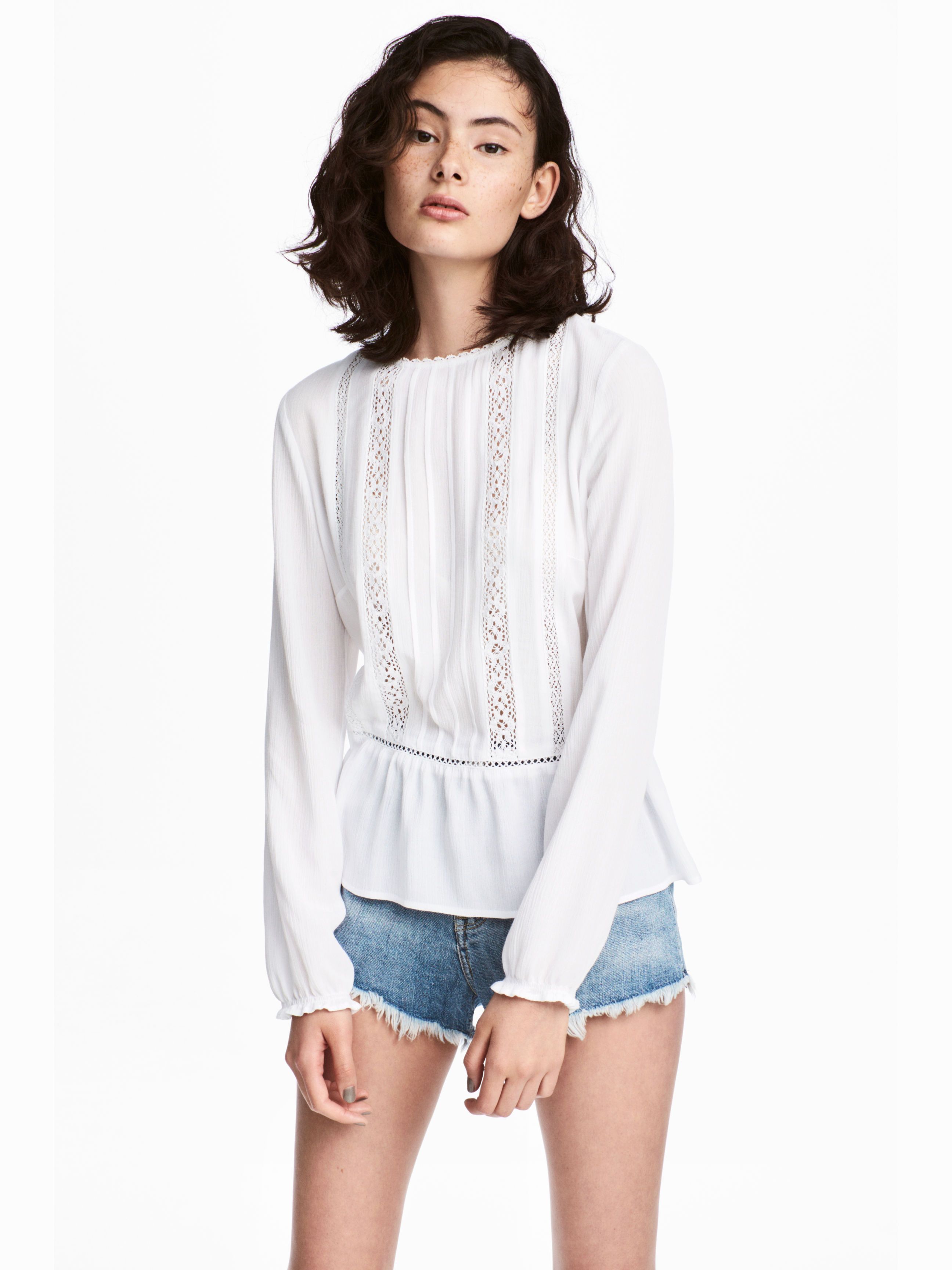 

Блузка H&M 5300546-ACTS 40 Белая