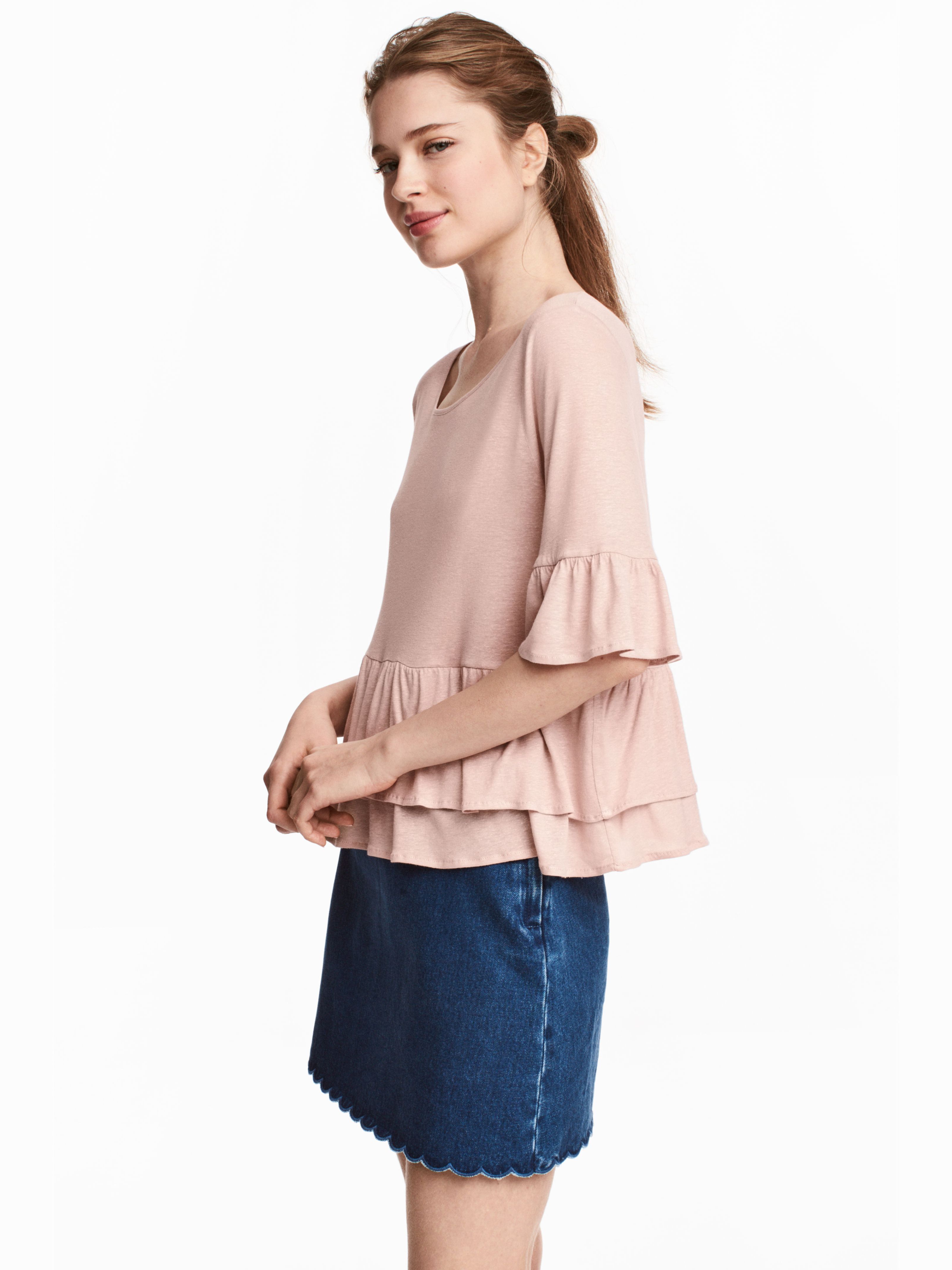 

Топ H&M 4106245-ACWV M Светло-розовый