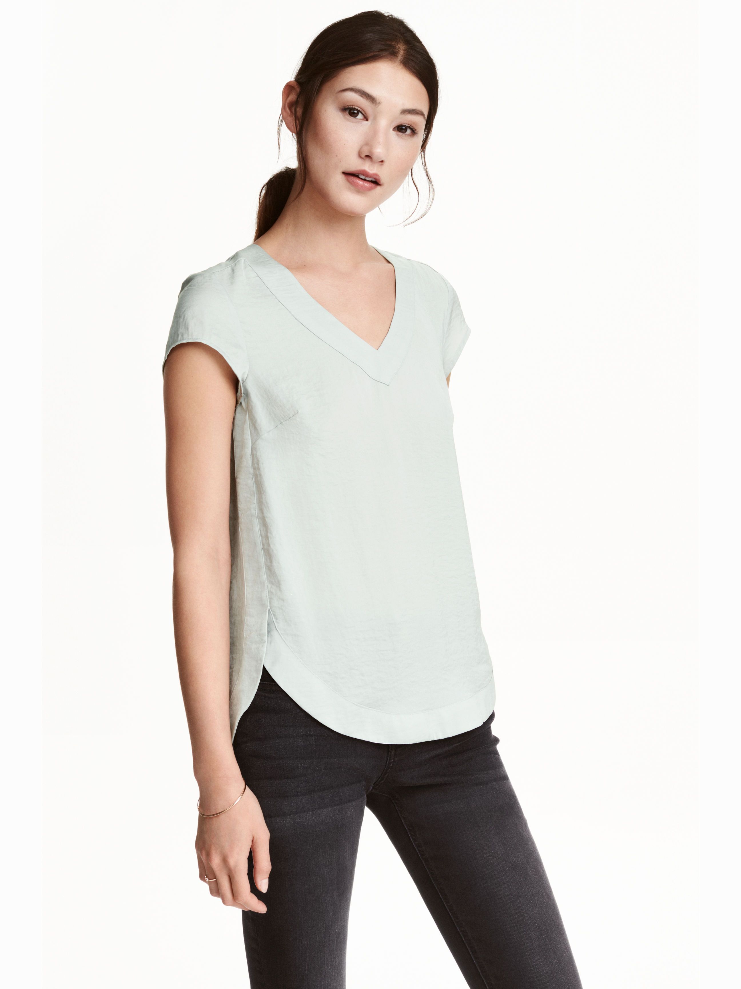 

Футболка H&M 3895424-ACWW 32 Светло-серая